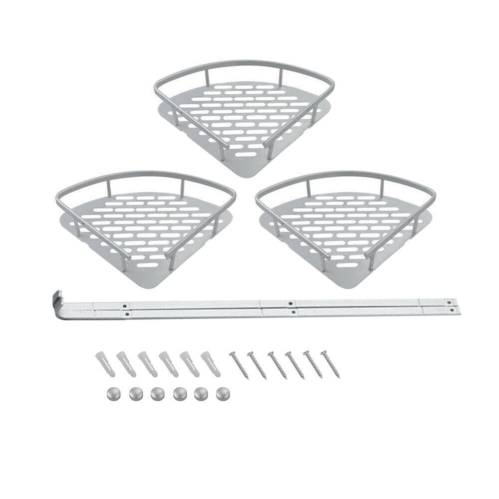 detail of Bathroom Triangular Wall Shelf Holder, 3-Layer