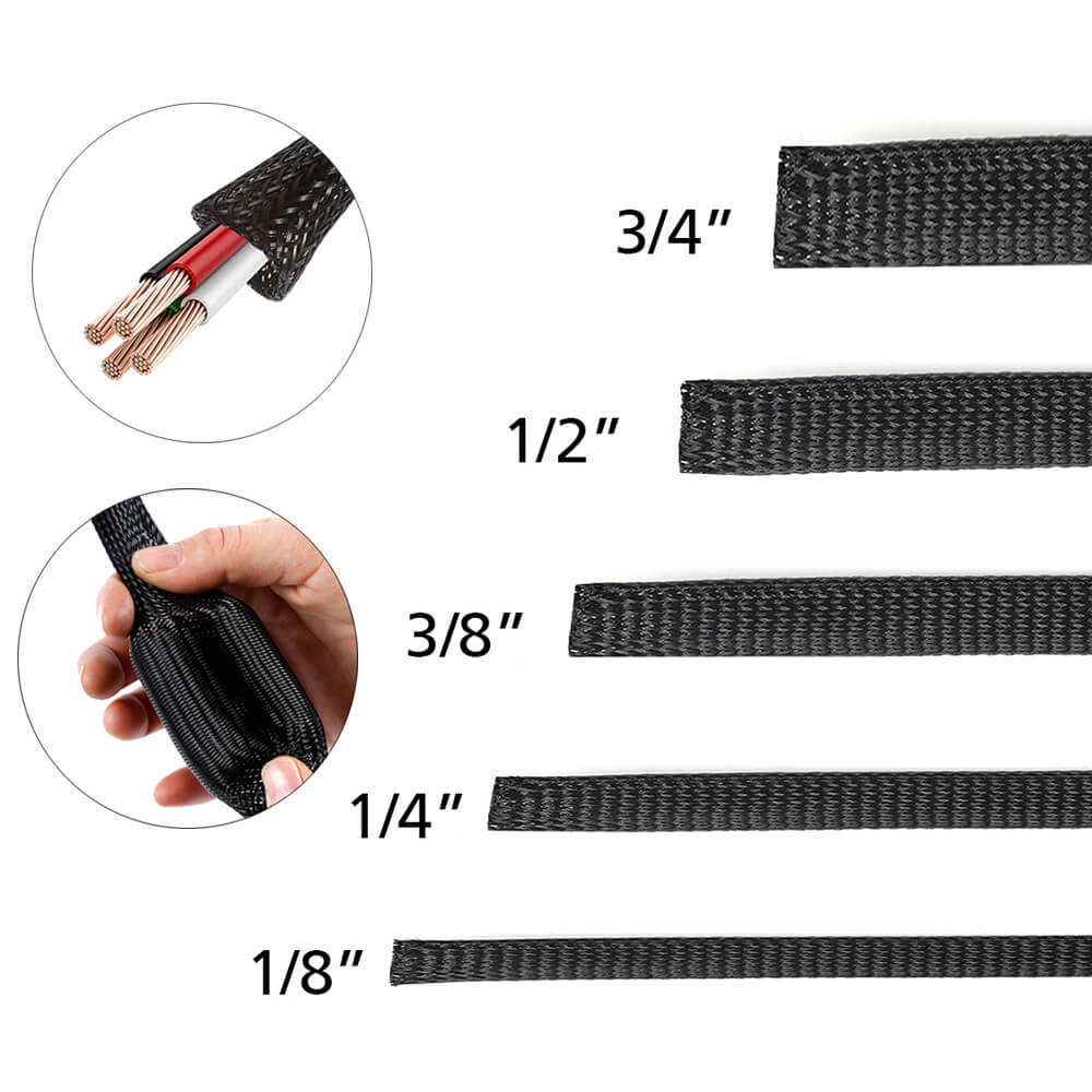 Braided Wire Cable Sleeve Cord - BCBMALL