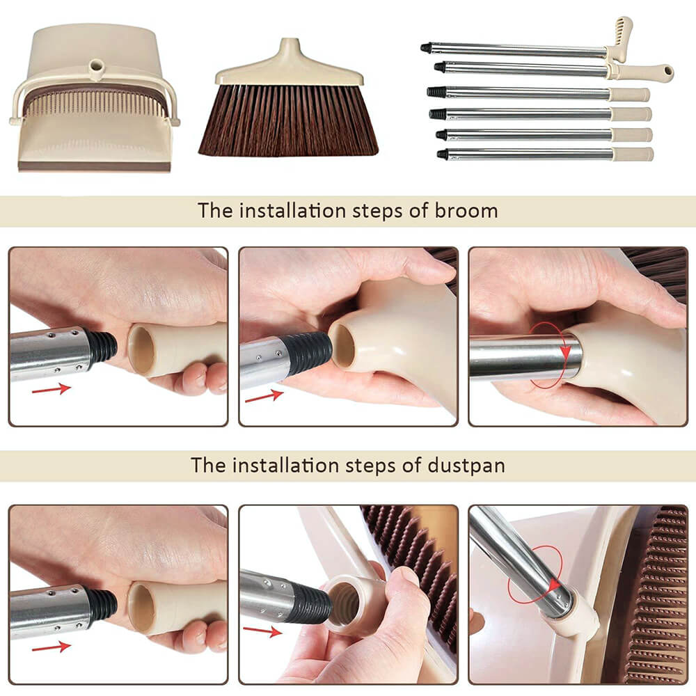 Broom and Dustpan Sweep Clean Set - BCBMALL