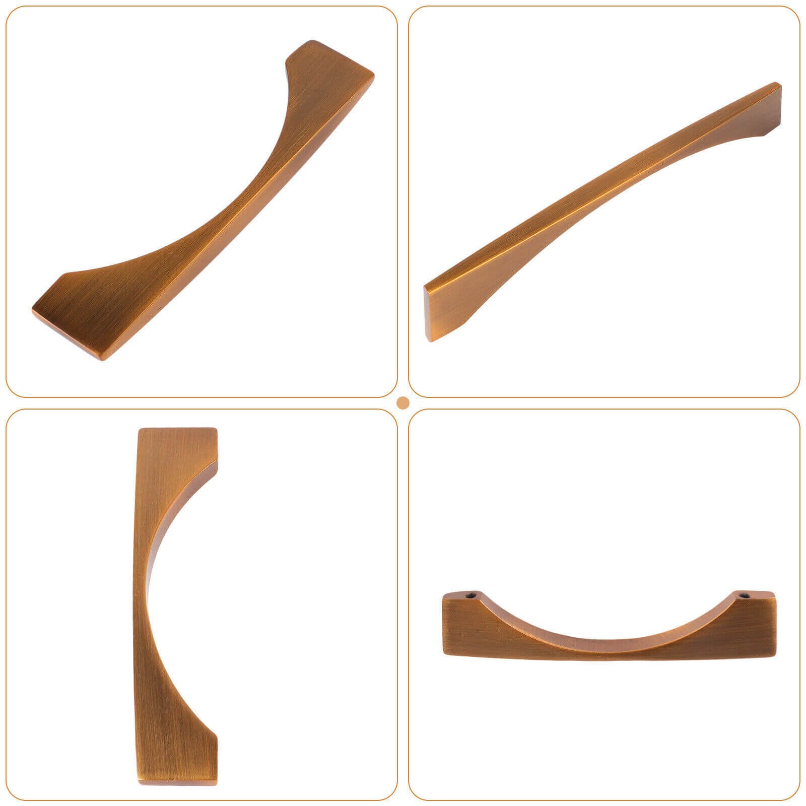 detail of Brushed Brass Cabinet Handle