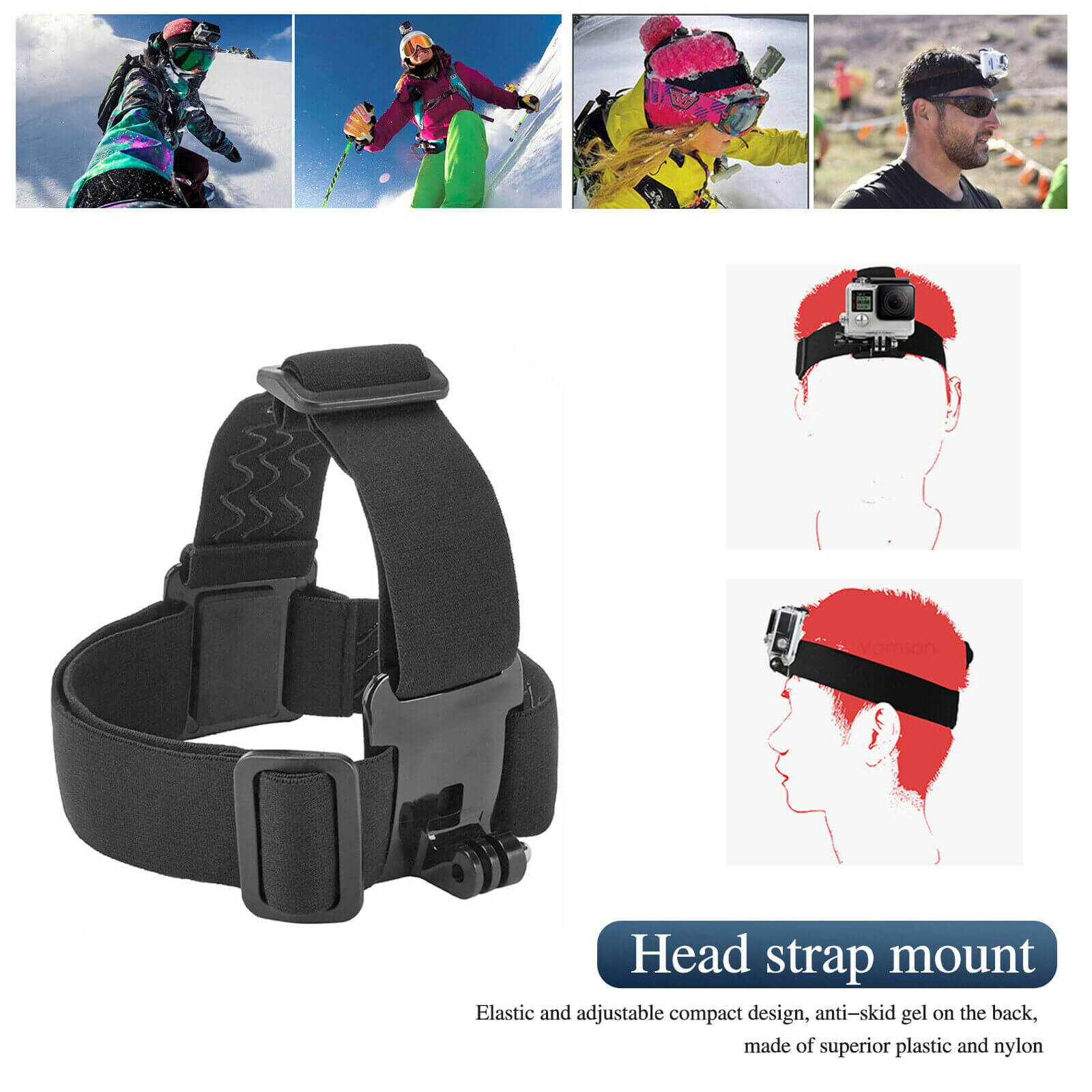 head strap mount of Camera Accessories Set for GoPro Max, 23pcs