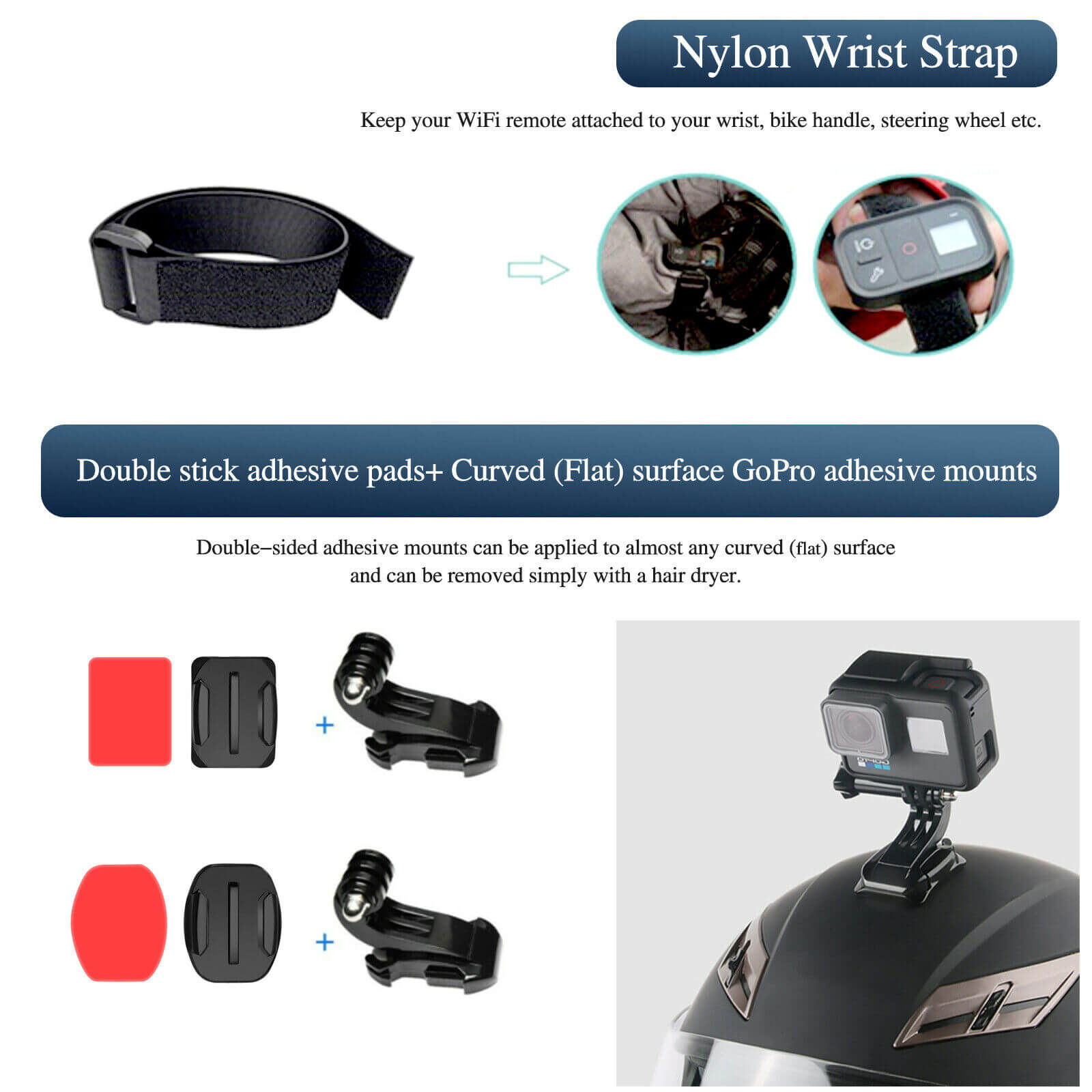 nylon wrist strap of Camera Accessories Set for GoPro Max, 23pcs