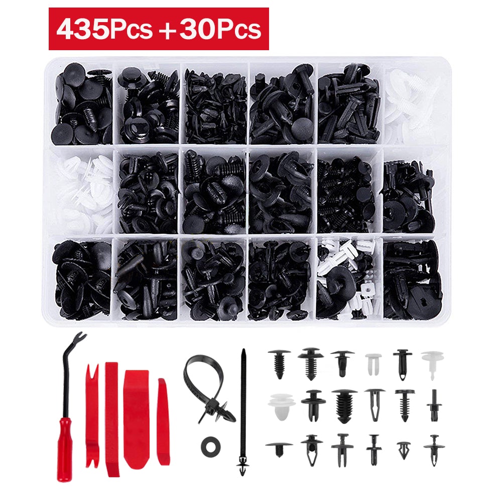 Car Body Plastic Rivets & Fastener Removal Tool, 465 Pcs/Set - BCBMALL