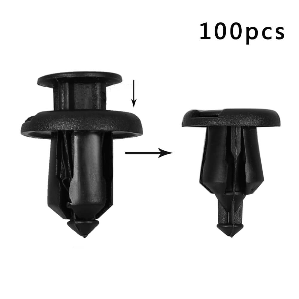 Car Bumper Retainer Clips Push Type Rivet, Universal 10mm 100pcs - BCBMALL