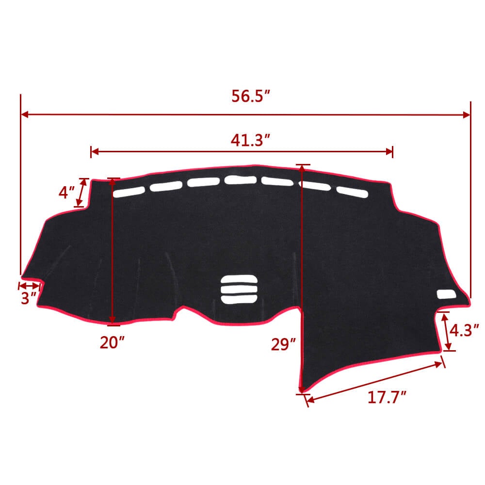 size of Car Dashboard Cover For Lexus RX 2004-2009