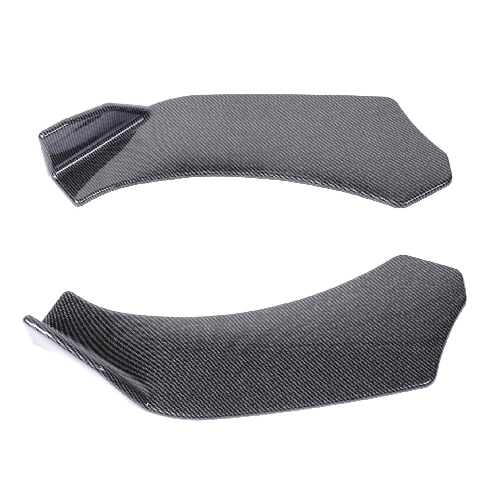 detail of carbon Car Front Bumper Lip Spoiler Kit