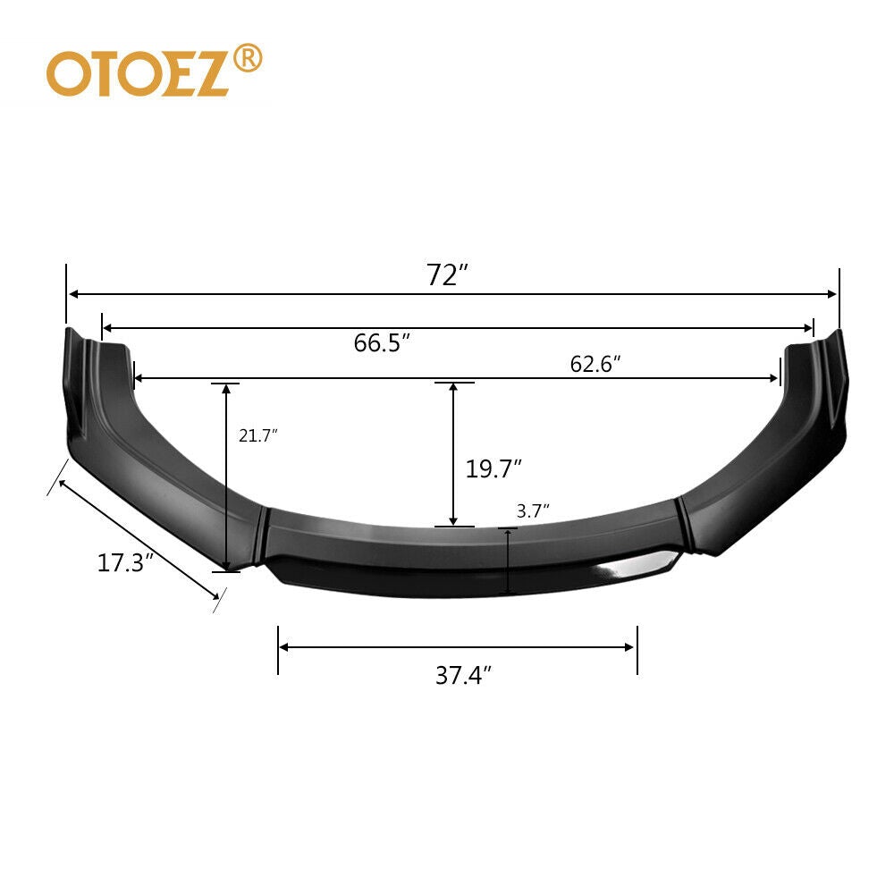 size of Car Front Bumper, Universal Splitter Kit