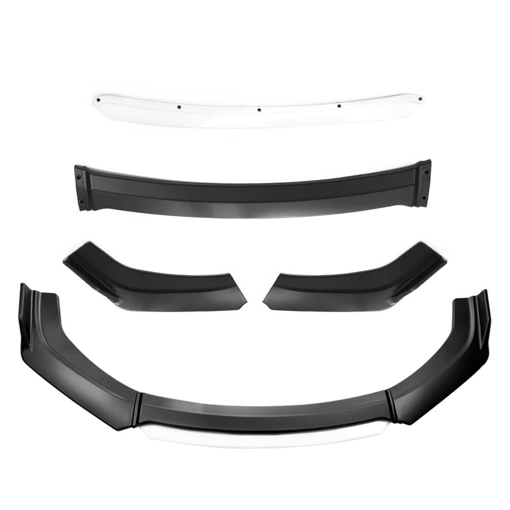matte black and white Car Front Bumper, Universal Splitter Kit