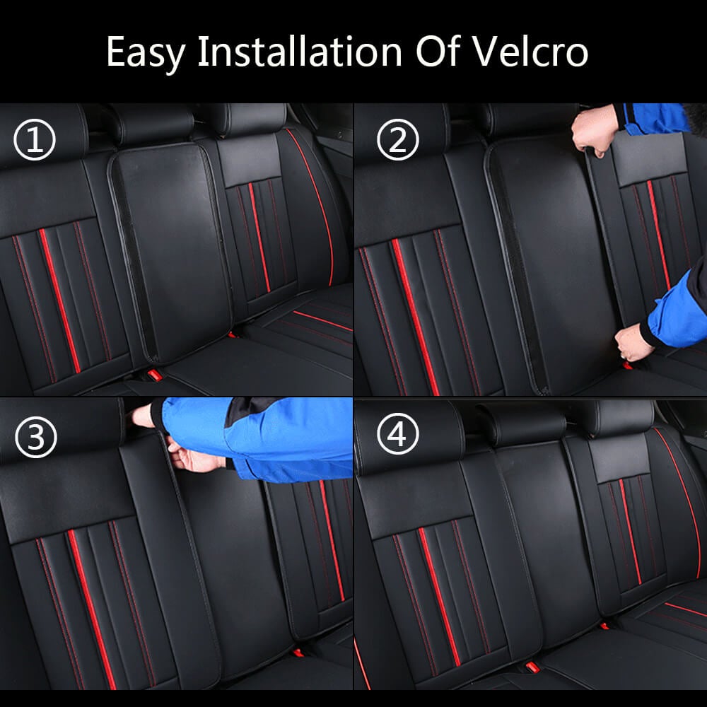 install steps of Car Leather Seat Covers, 5 Seats