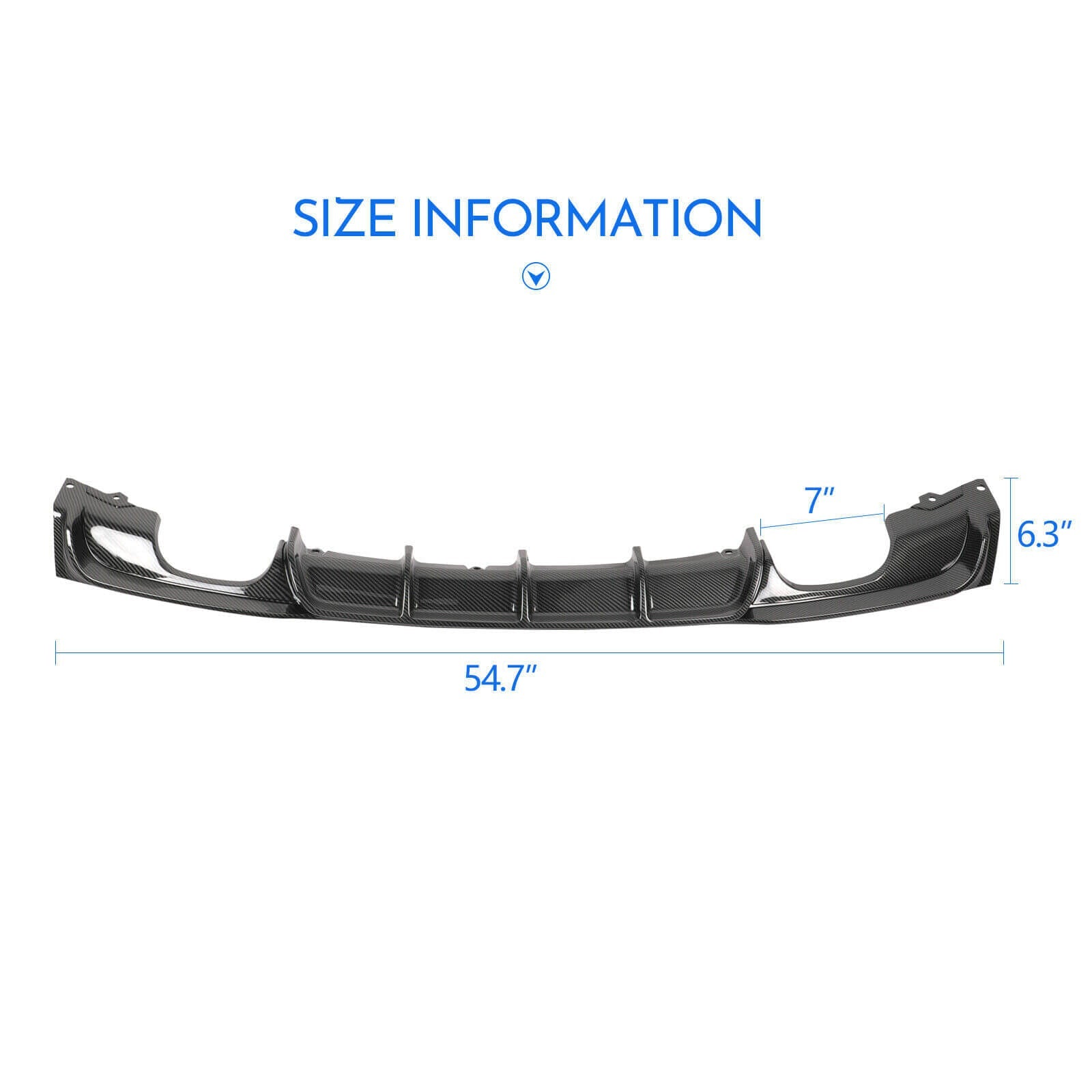 size of fiber Car Rear Bumper for BMW 3 Series 12-18