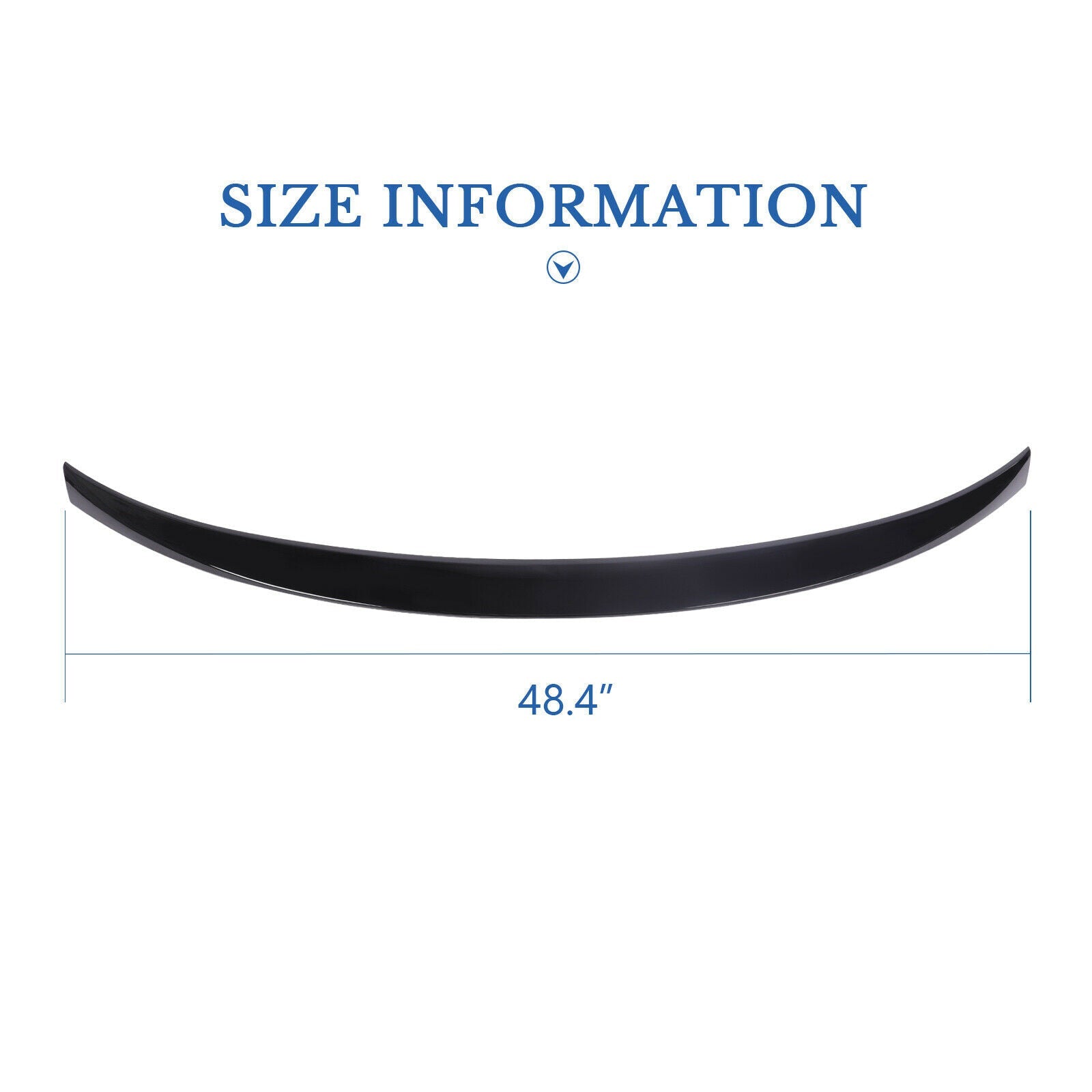 size of Car Rear Trunk Lip For Infiniti Q50 14-20