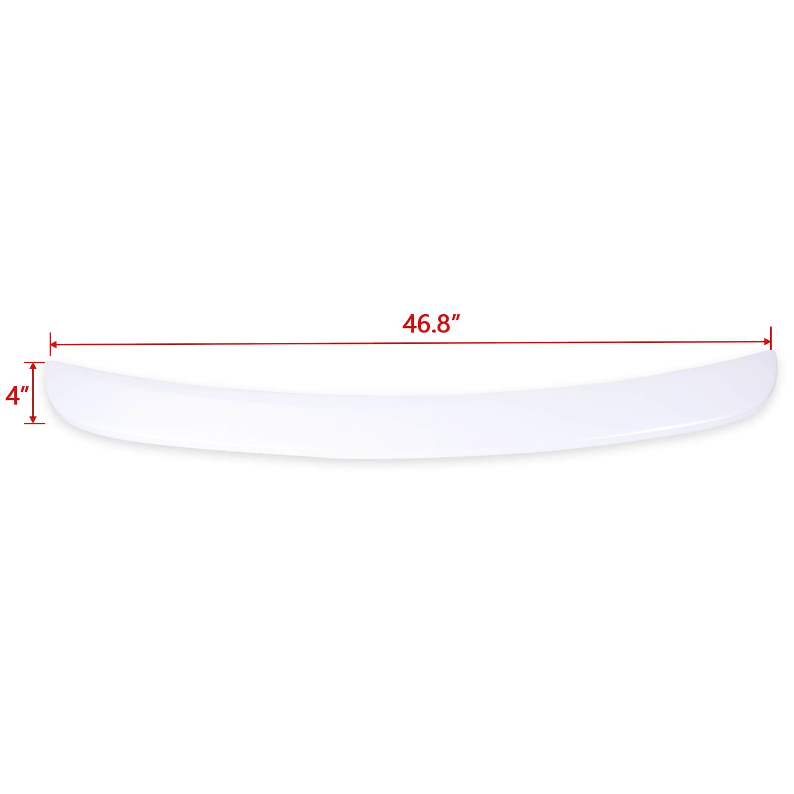 size of Car Rear Trunk Lip Wing Spoiler for Honda Civic