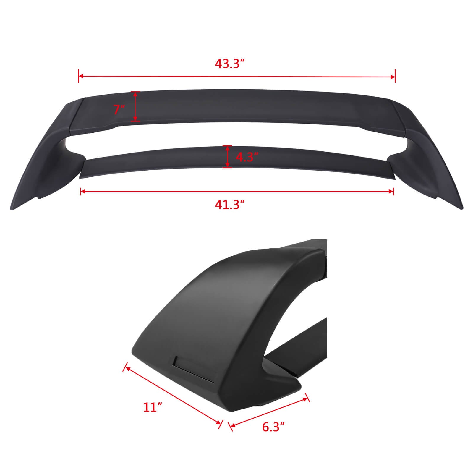Car Rear Trunk Spoiler Lip for Honda Civic 2006-2011 - BCBMALL