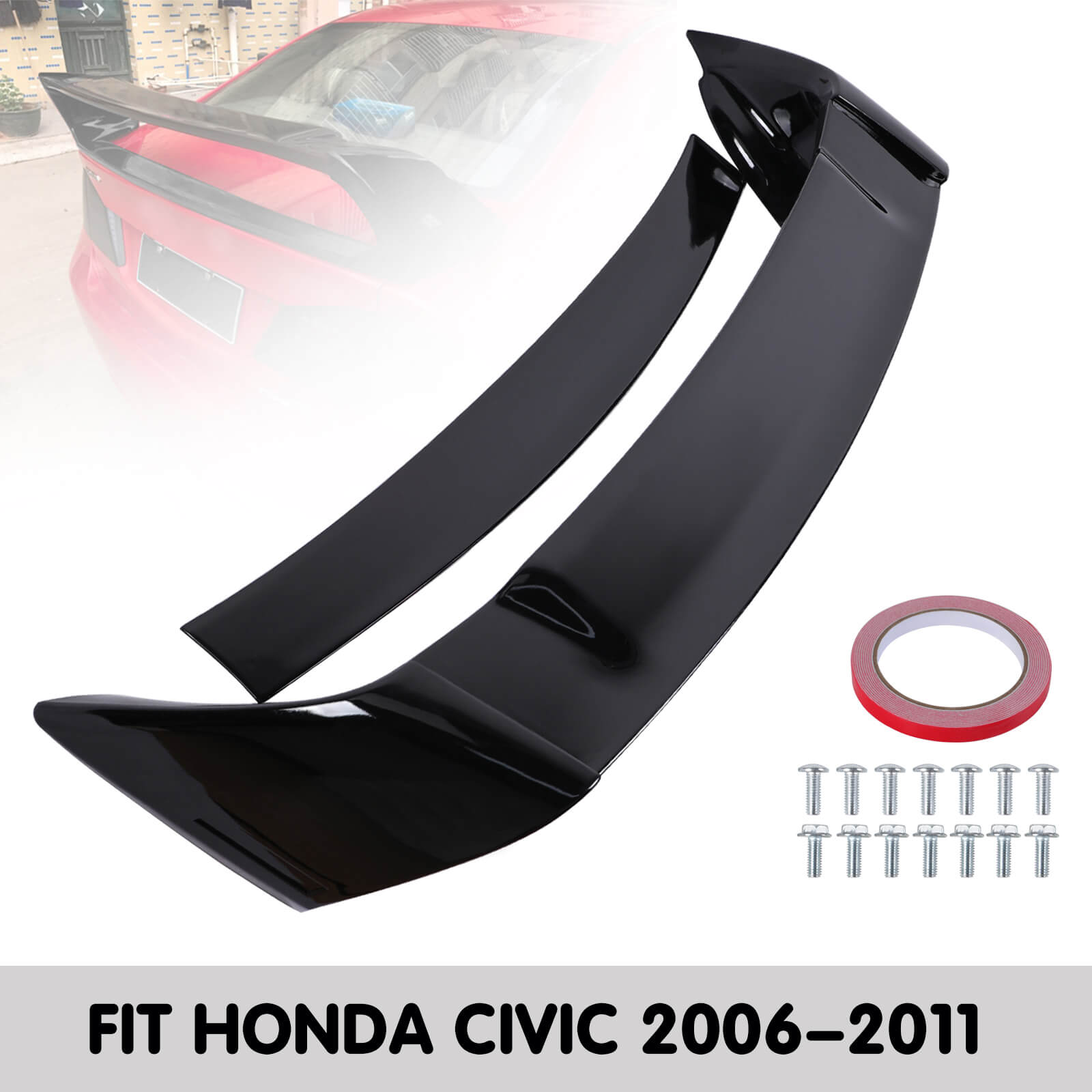 Car Rear Trunk Spoiler Lip for Honda Civic 2006-2011 - BCBMALL