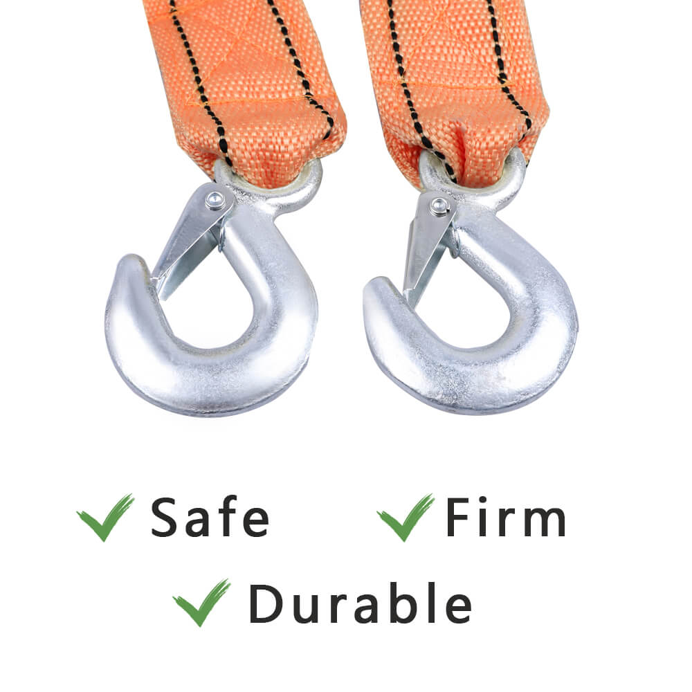 Car Tow Rope Cable Towing Strap Hooks - BCBMALL