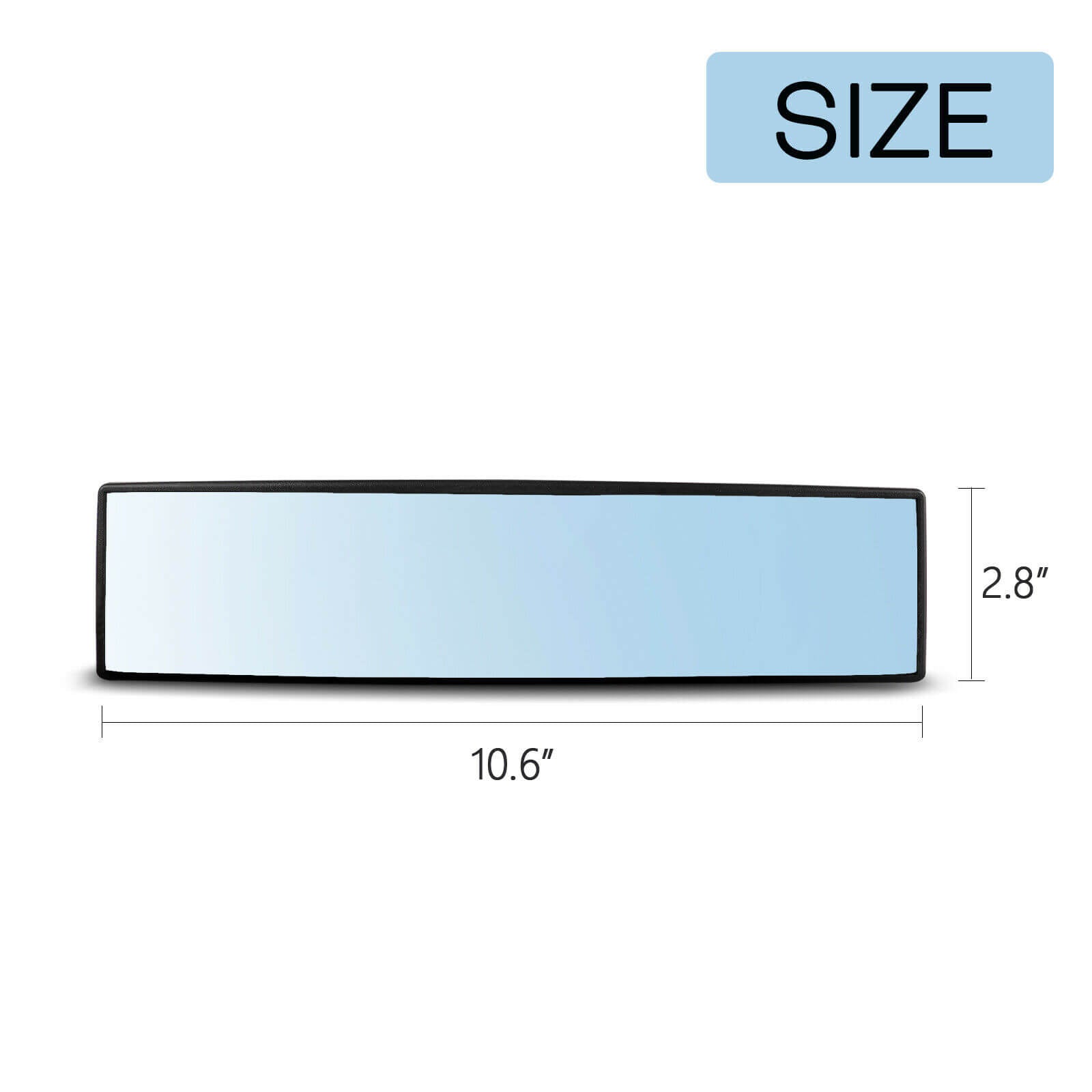 10.6" Car Universal Rearview Mirror size