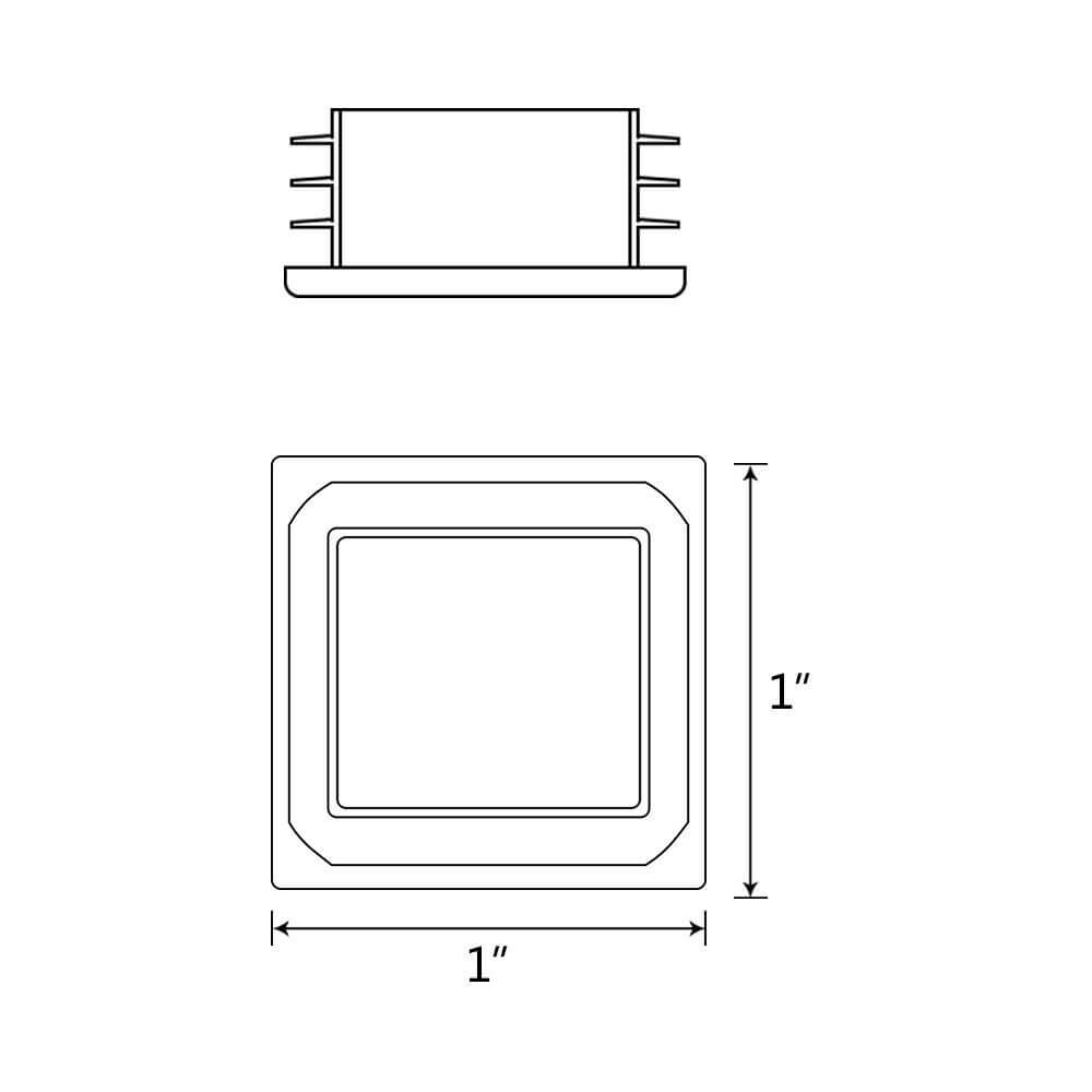 Square Tubing Plastic Plug - BCBMALL