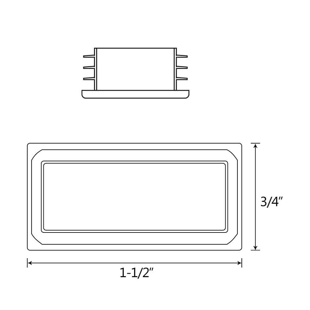 Square Tubing Plastic Plug - BCBMALL