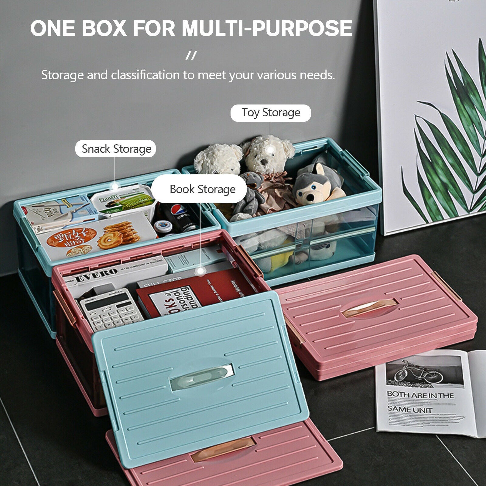 usage of Clear Storage Bin with Lid&Handle