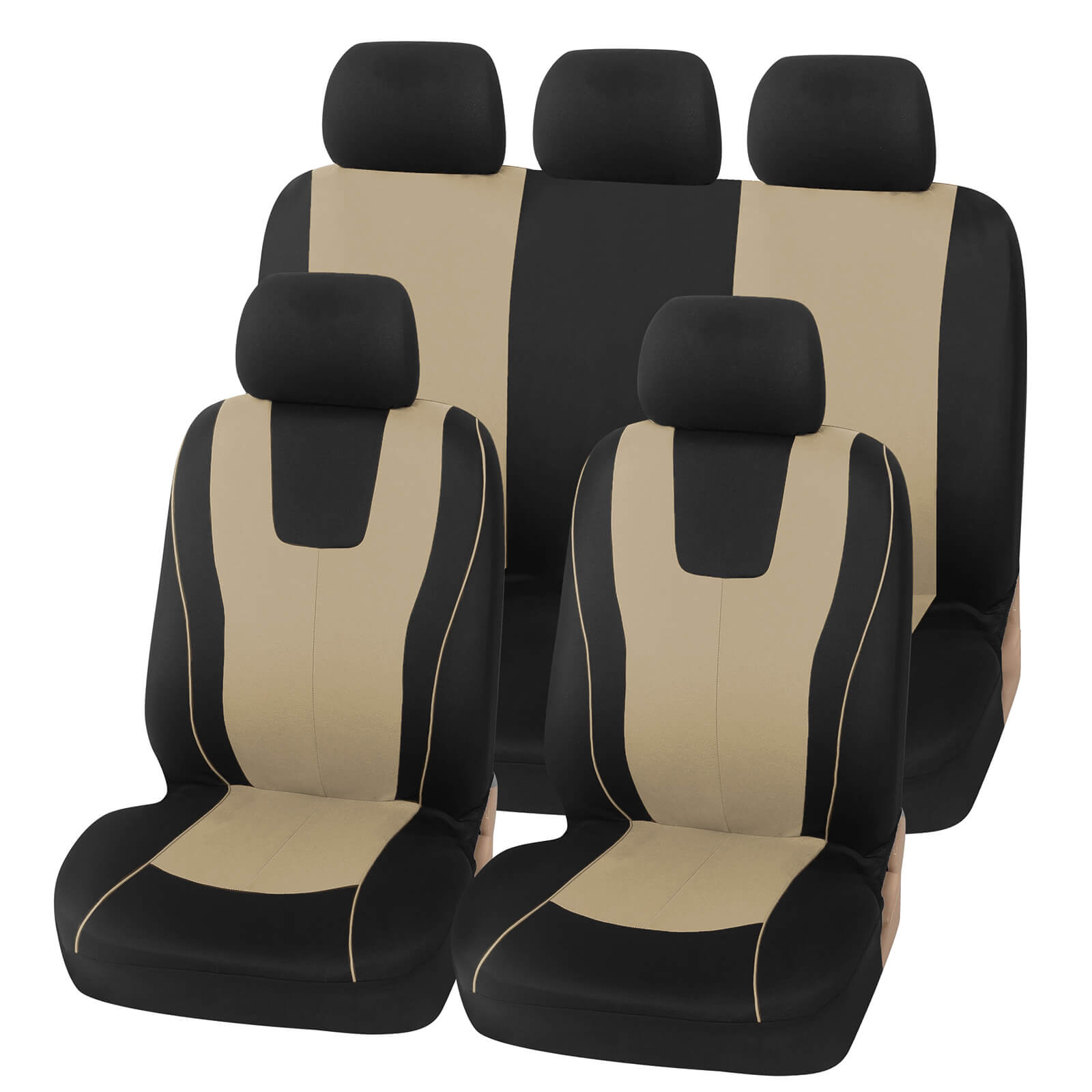 Cloth Seat Covers, 2 Front / 5 Seat