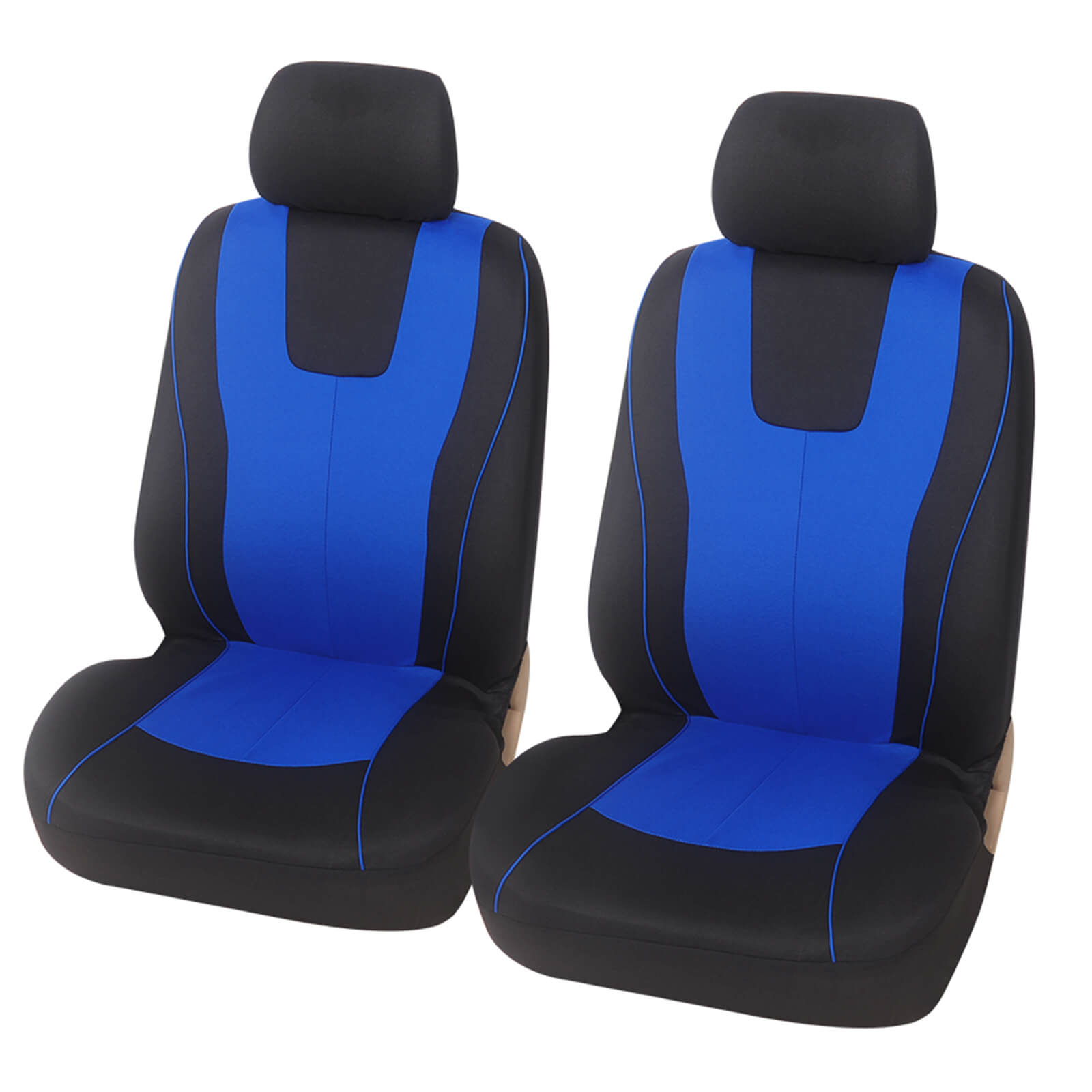 blue 2 front seat Cloth Seat Covers, 2 Front / 5 Seat