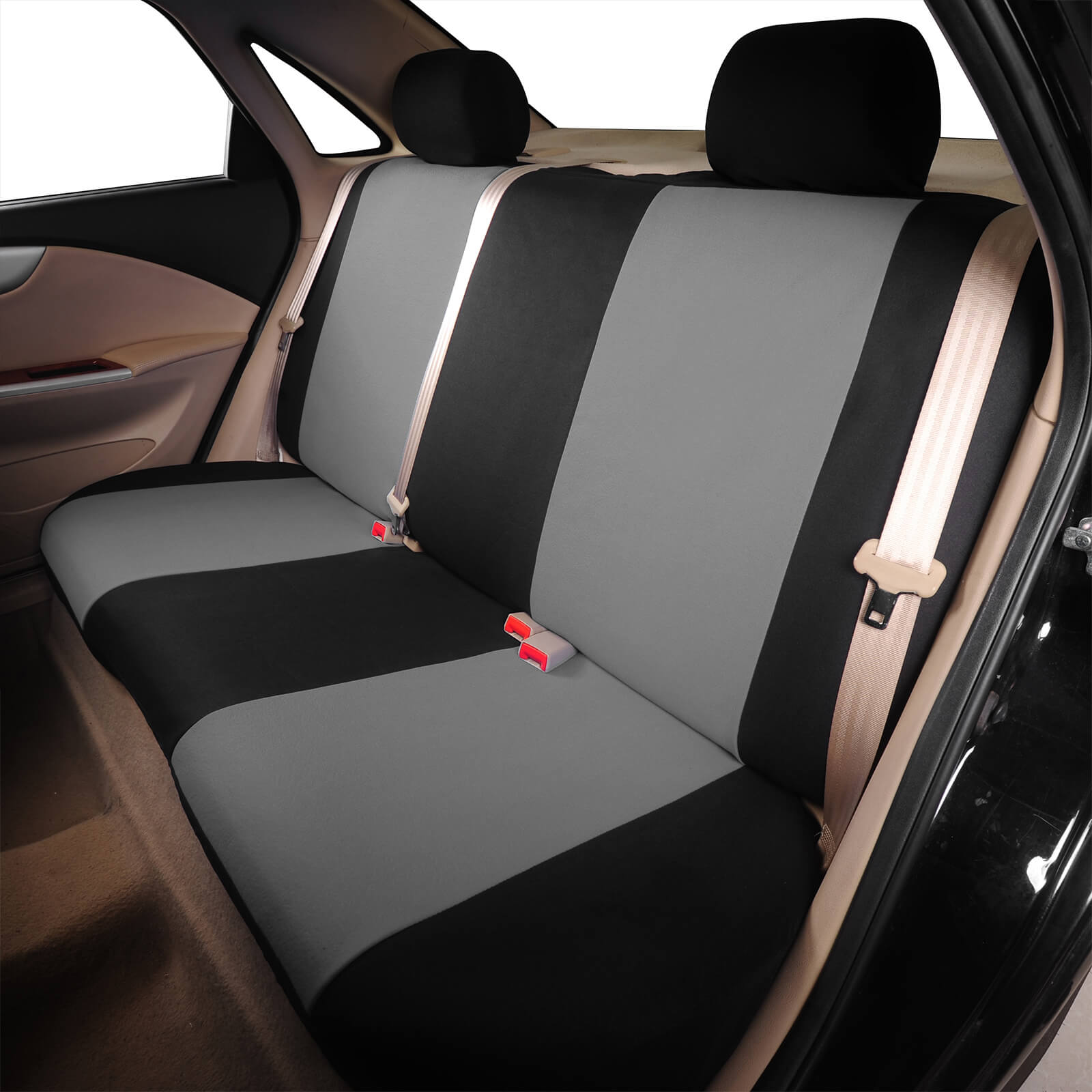 gray rear Cloth Seat Covers, 2 Front / 5 Seat