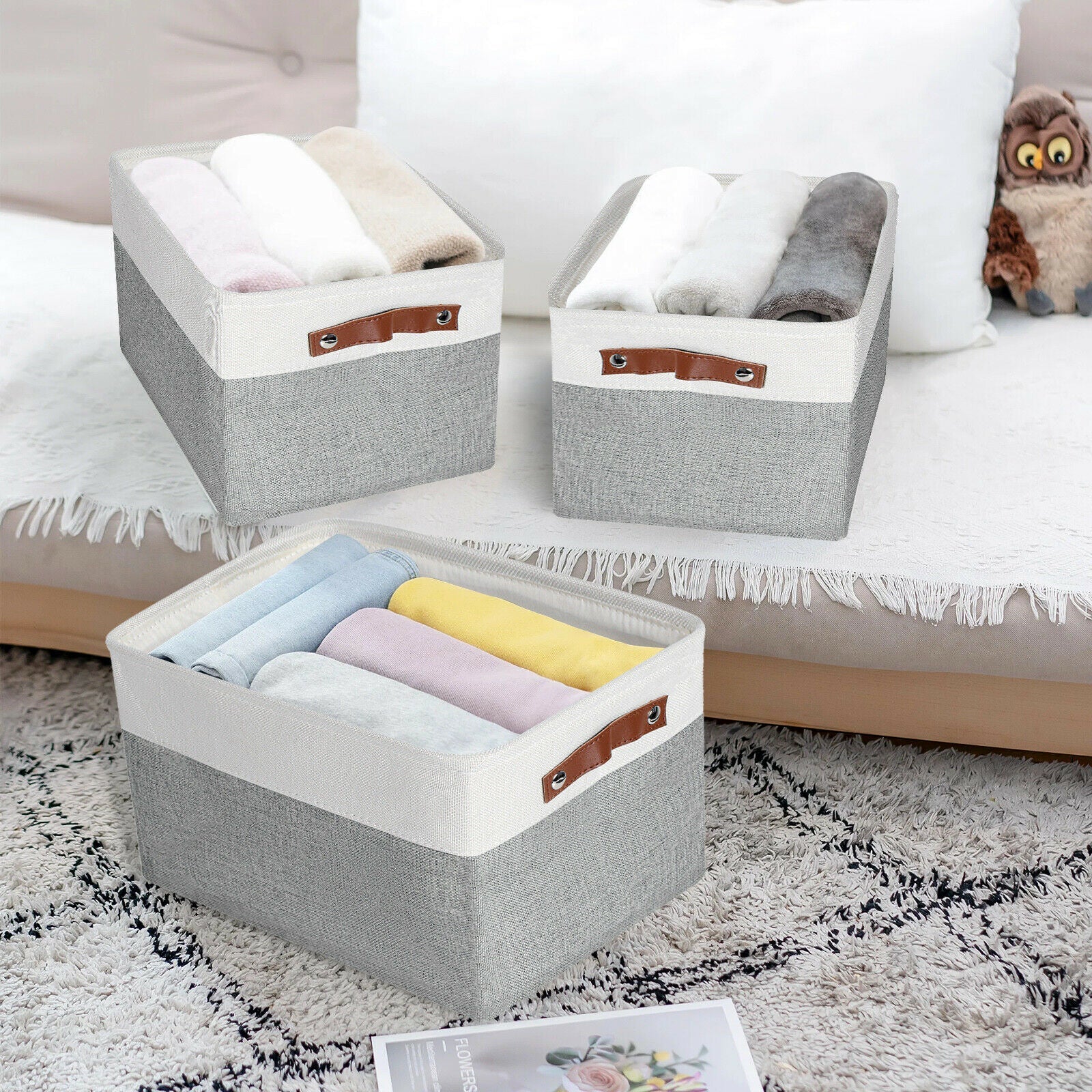 Collapsible Storage Basket Bin display