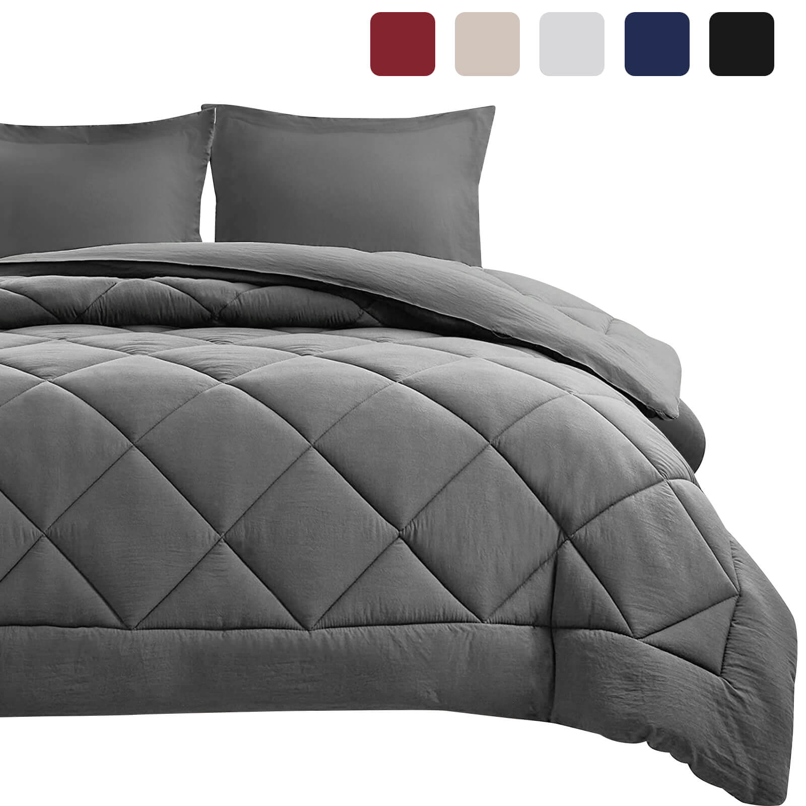 3 Pieces Reversible Comforter Set