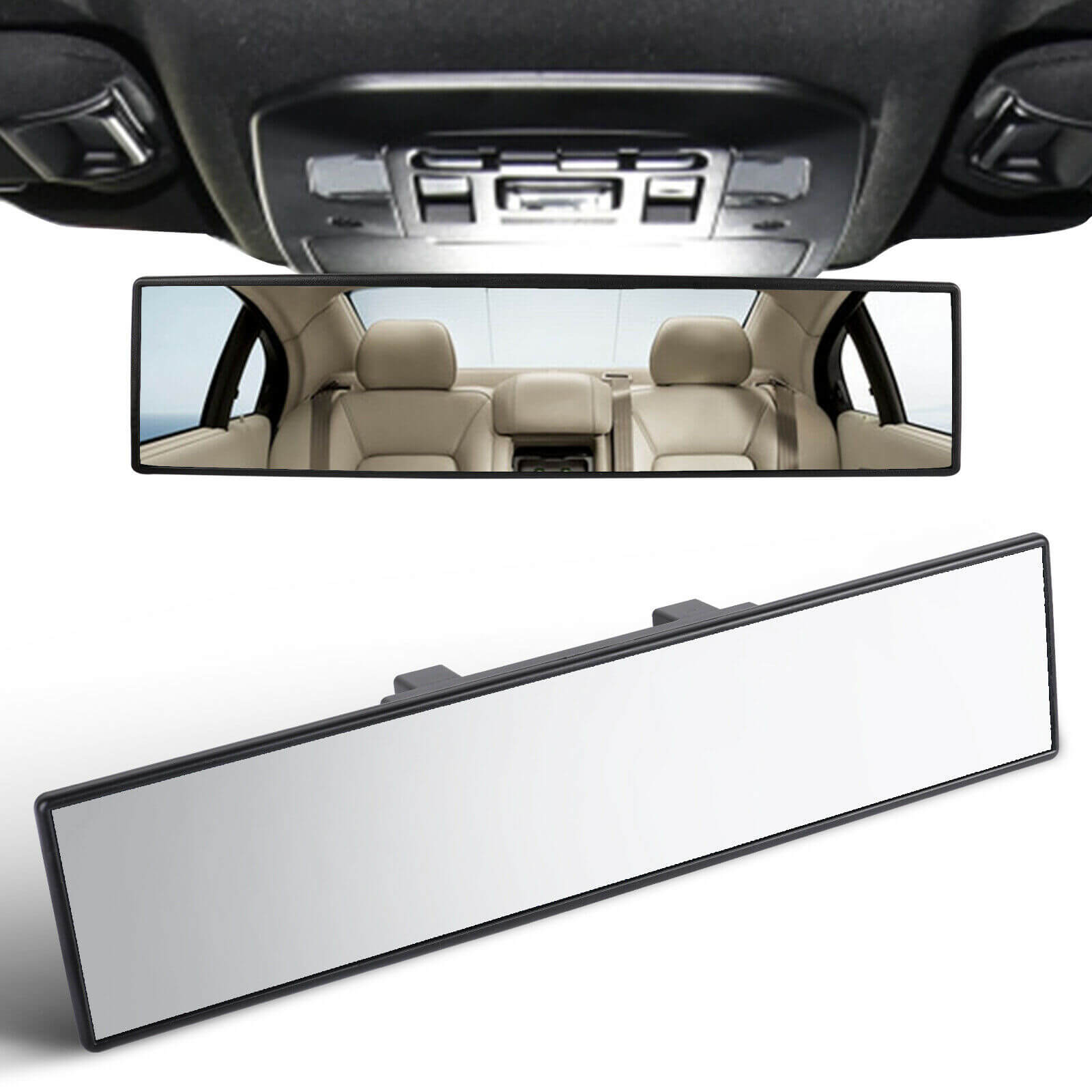 12" Convex Flat Rear View Mirror