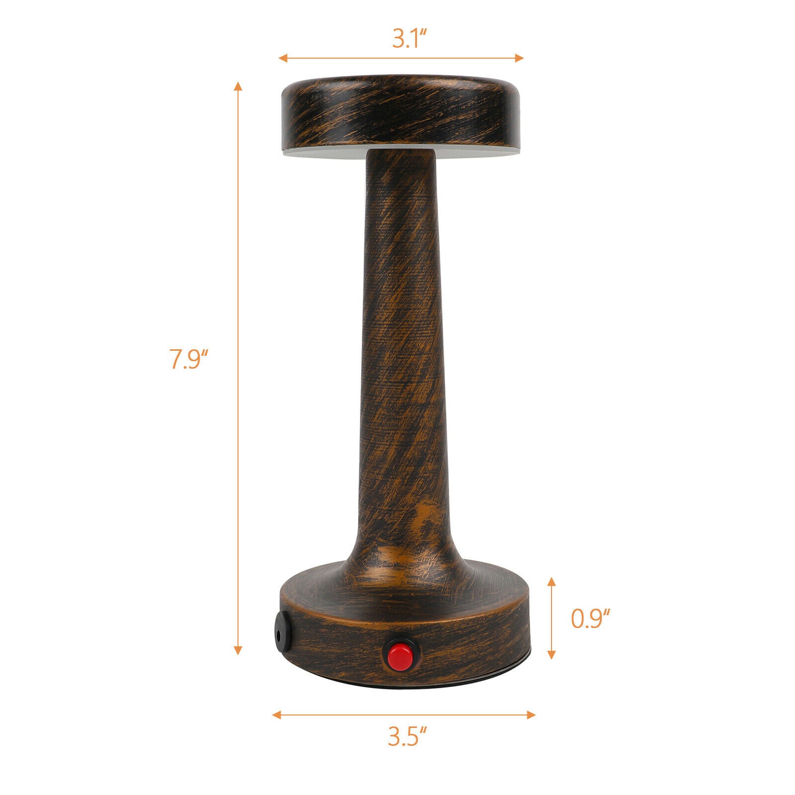 Cordless Bar Table Lamp size round