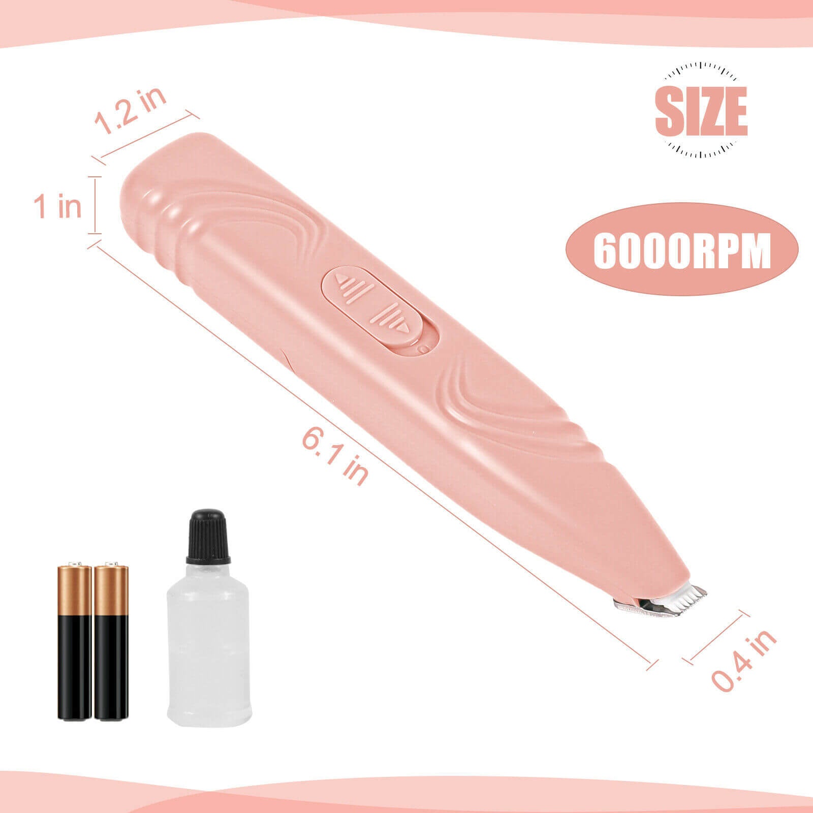size of Cordless Small Dog Grooming Clipper