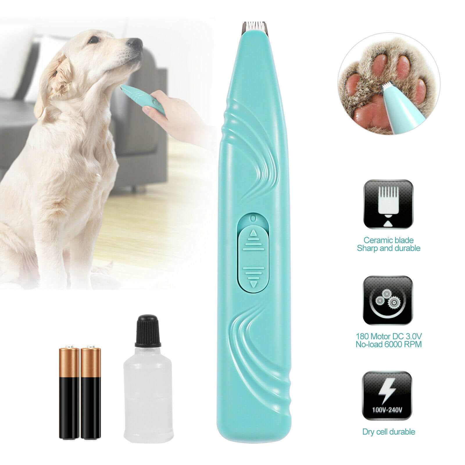 feature of Cordless Small Dog Grooming Clipper