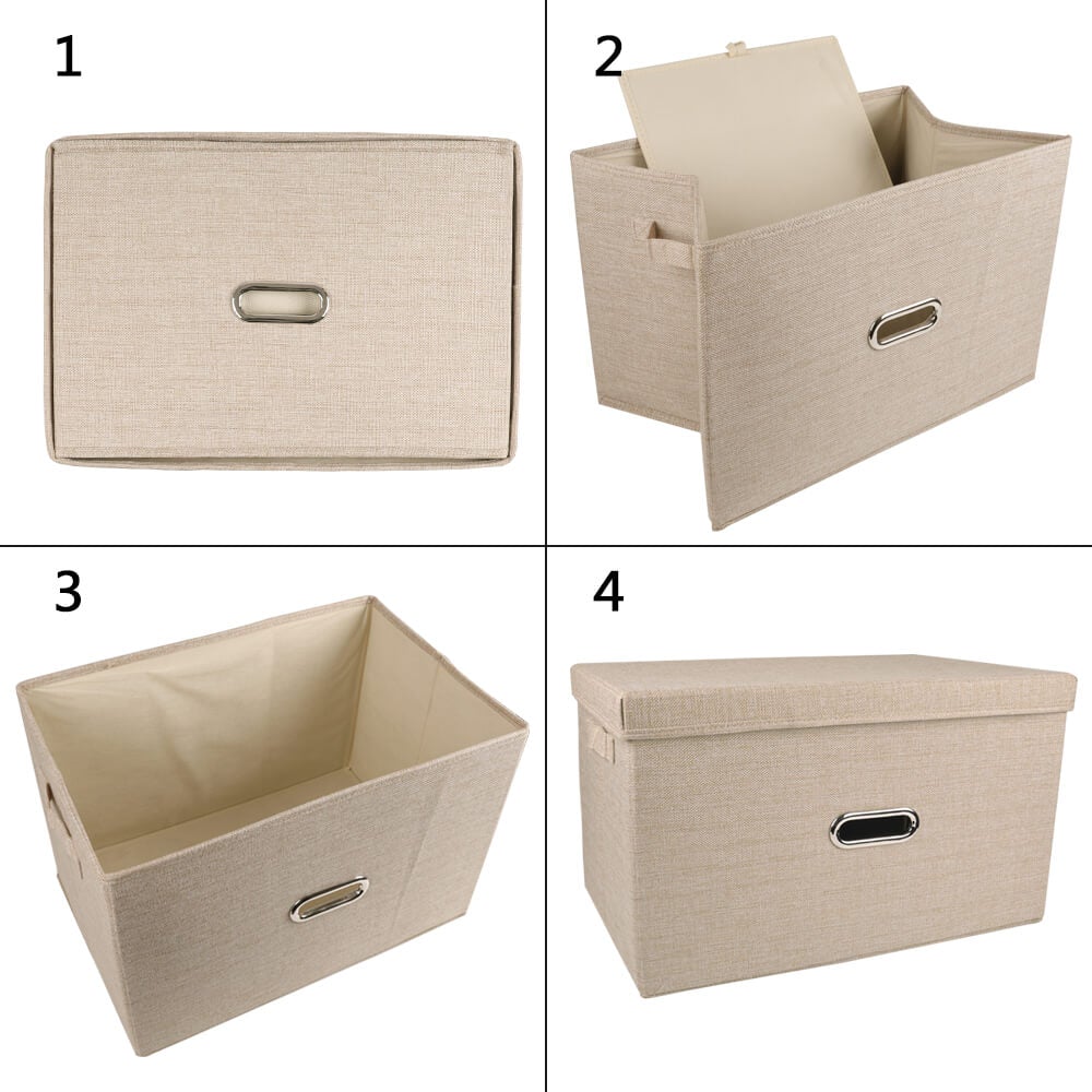 Cotton linen Fabric Storage Bin - BCBMALL