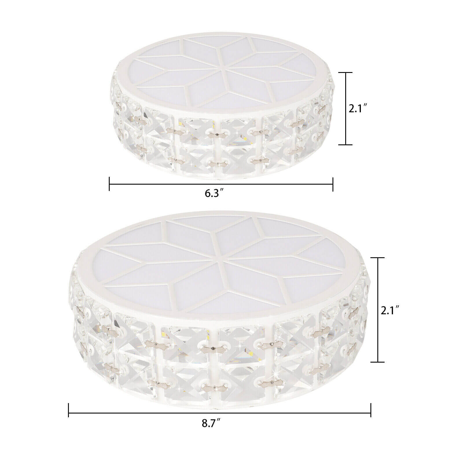 size of 8.5in LED Crystal Ceiling Light