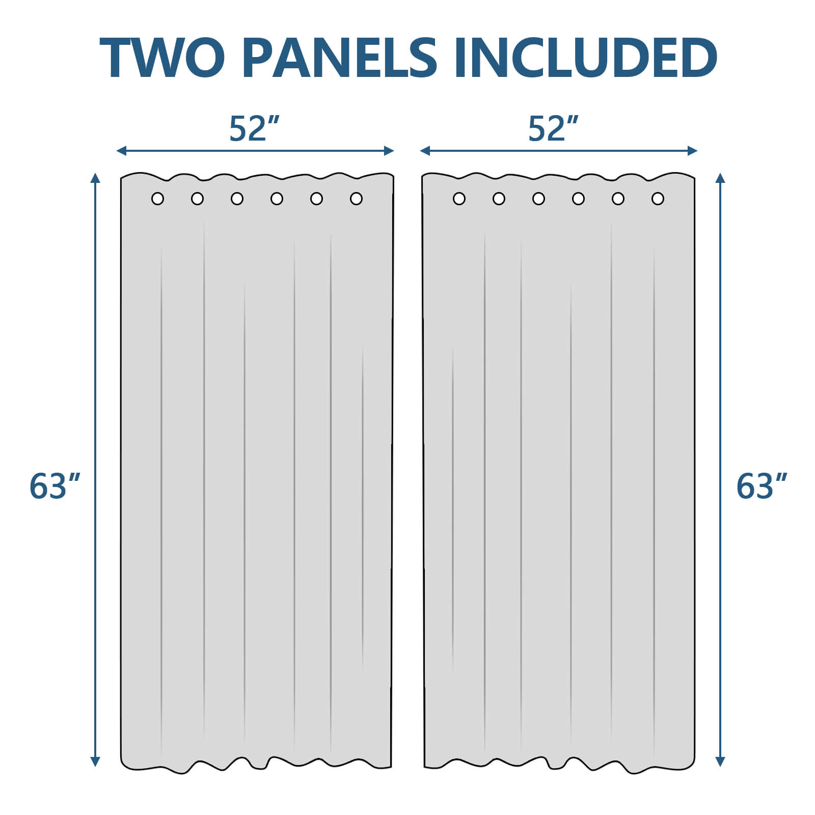 Curtains Panels, 2Pcs - BCBMALL