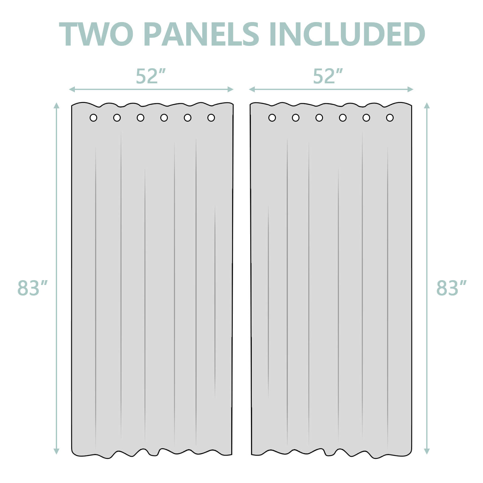 Curtains Panels, 2Pcs - BCBMALL