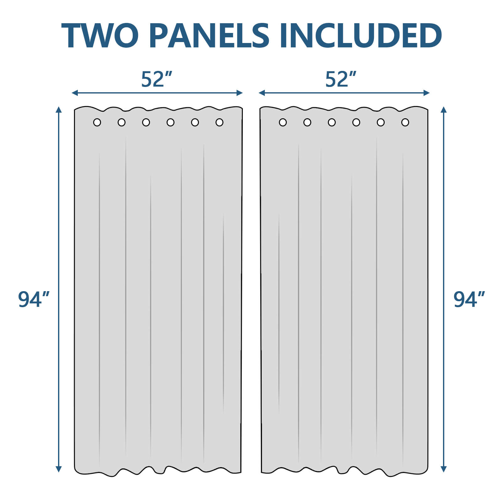Curtains Panels, 2Pcs - BCBMALL