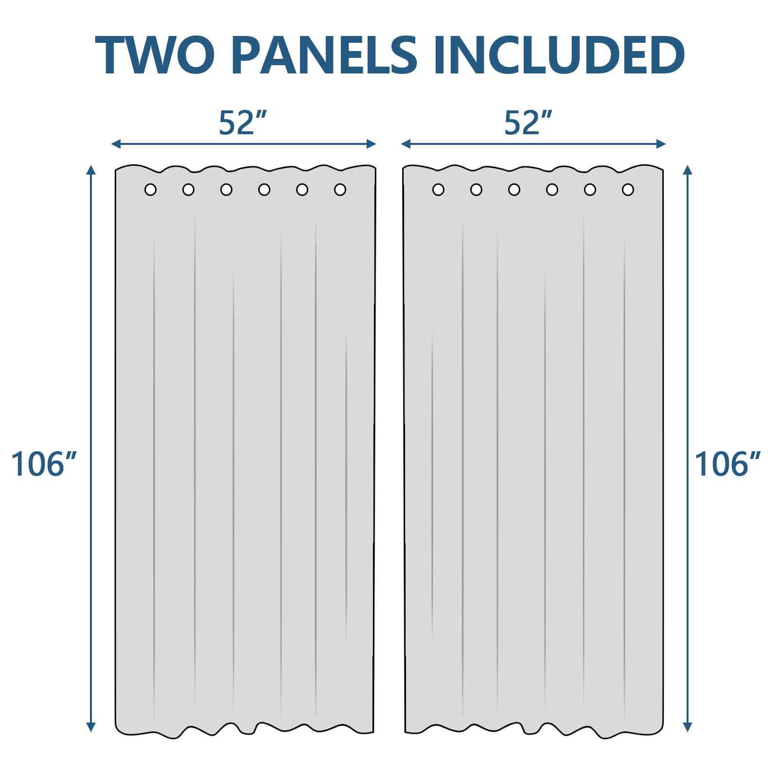 Curtains Panels, 2Pcs - BCBMALL