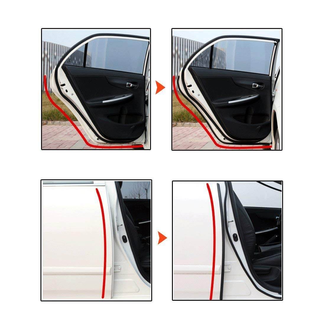 Small D-shape Car Door Rubber Seal Strip - BCBMALL
