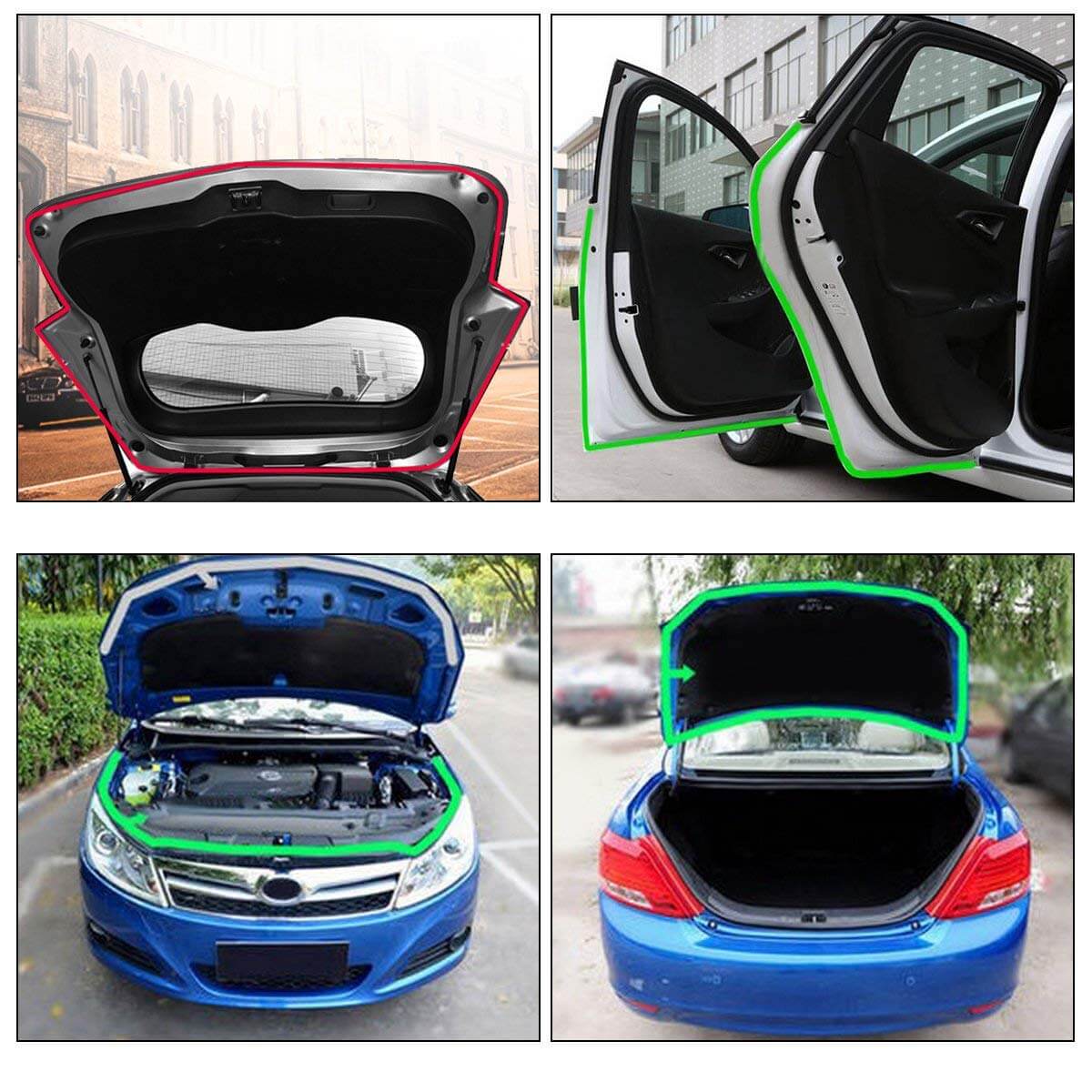 Small D-shape Car Door Rubber Seal Strip - BCBMALL