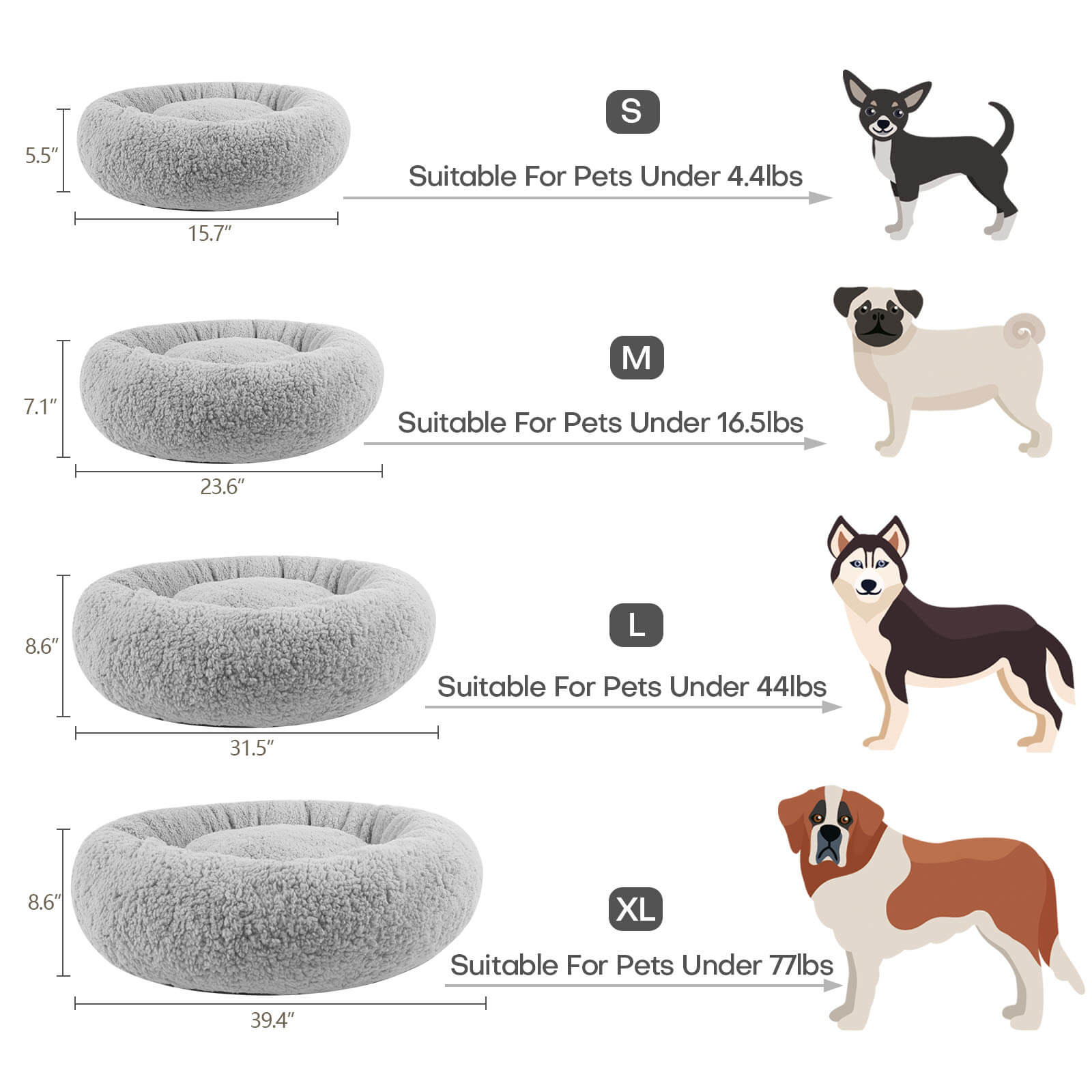 Donut Pet Bed - BCBMALL