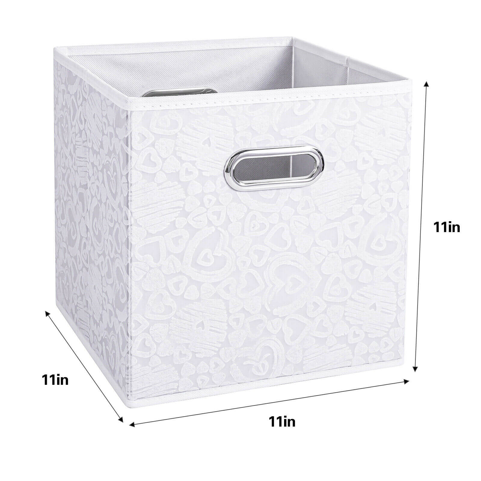 Fabric Cube Storage Bin, 3/6pcs white