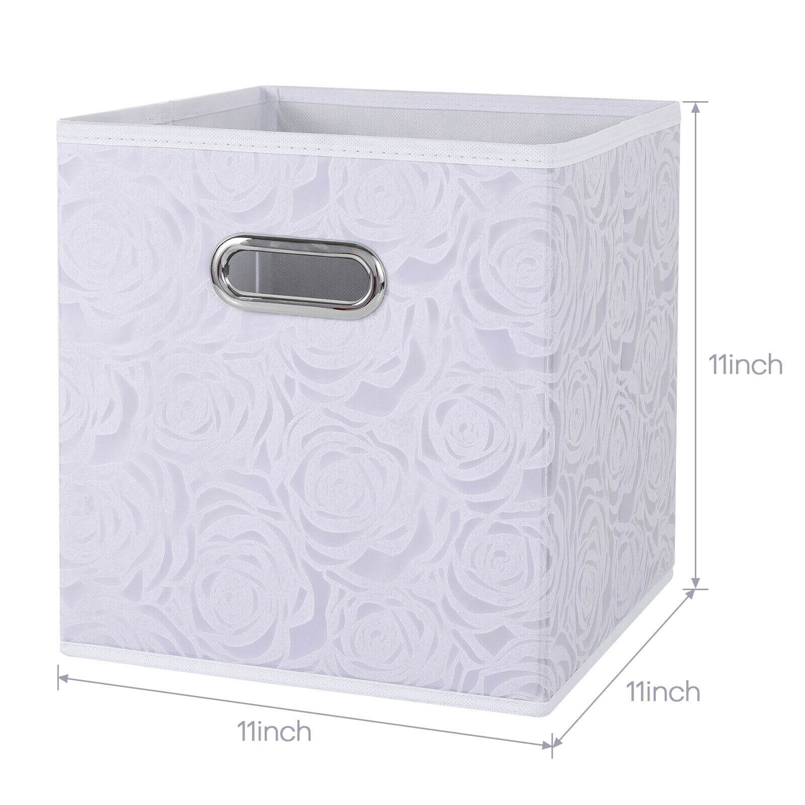 Fabric Cube Storage Bin white size