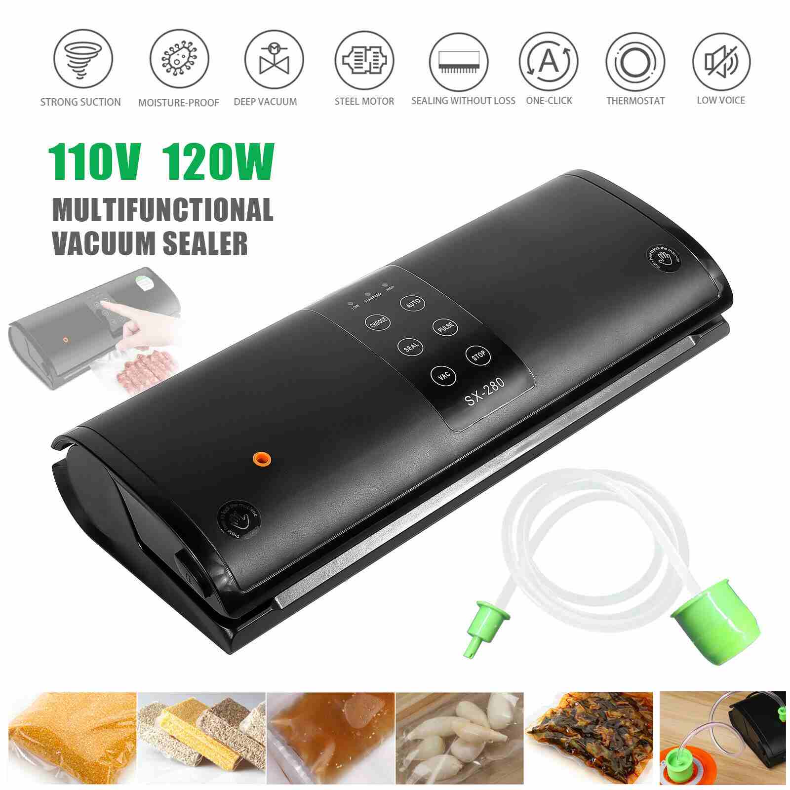 Durable and Fast Vacuum Sealer Machine w/ 10 Seal Bags