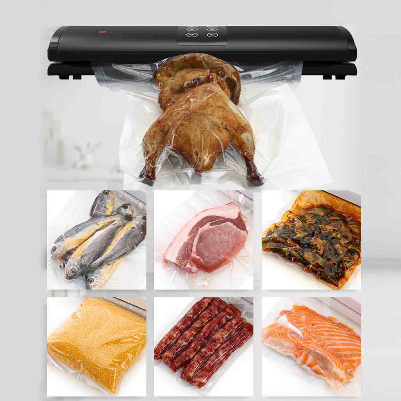 Using of Fast Vacuum Sealer Machine w/ 10 Seal Bags