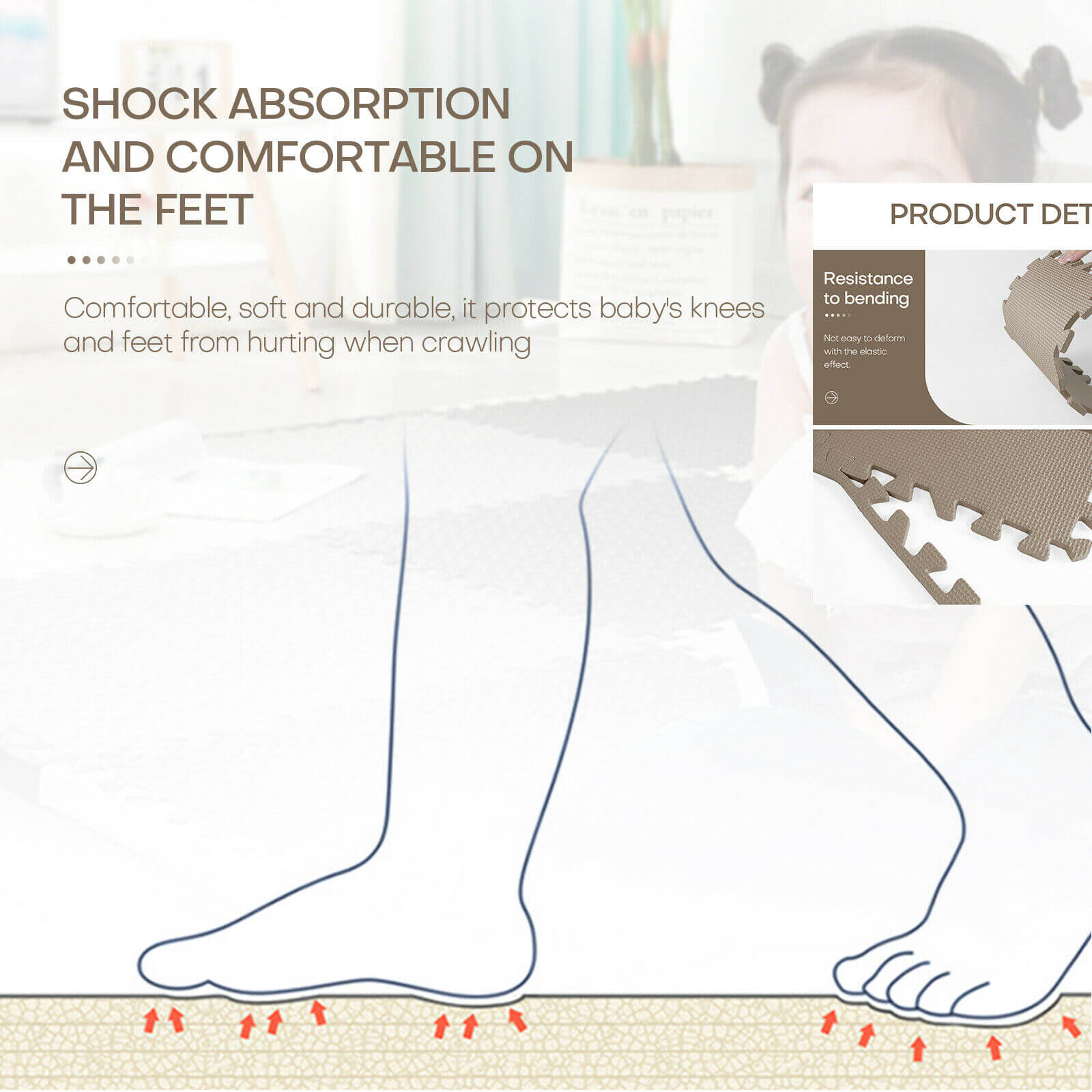 Floor exercise mats can absorb shock and make your feet feel comfortable- BCBMALL