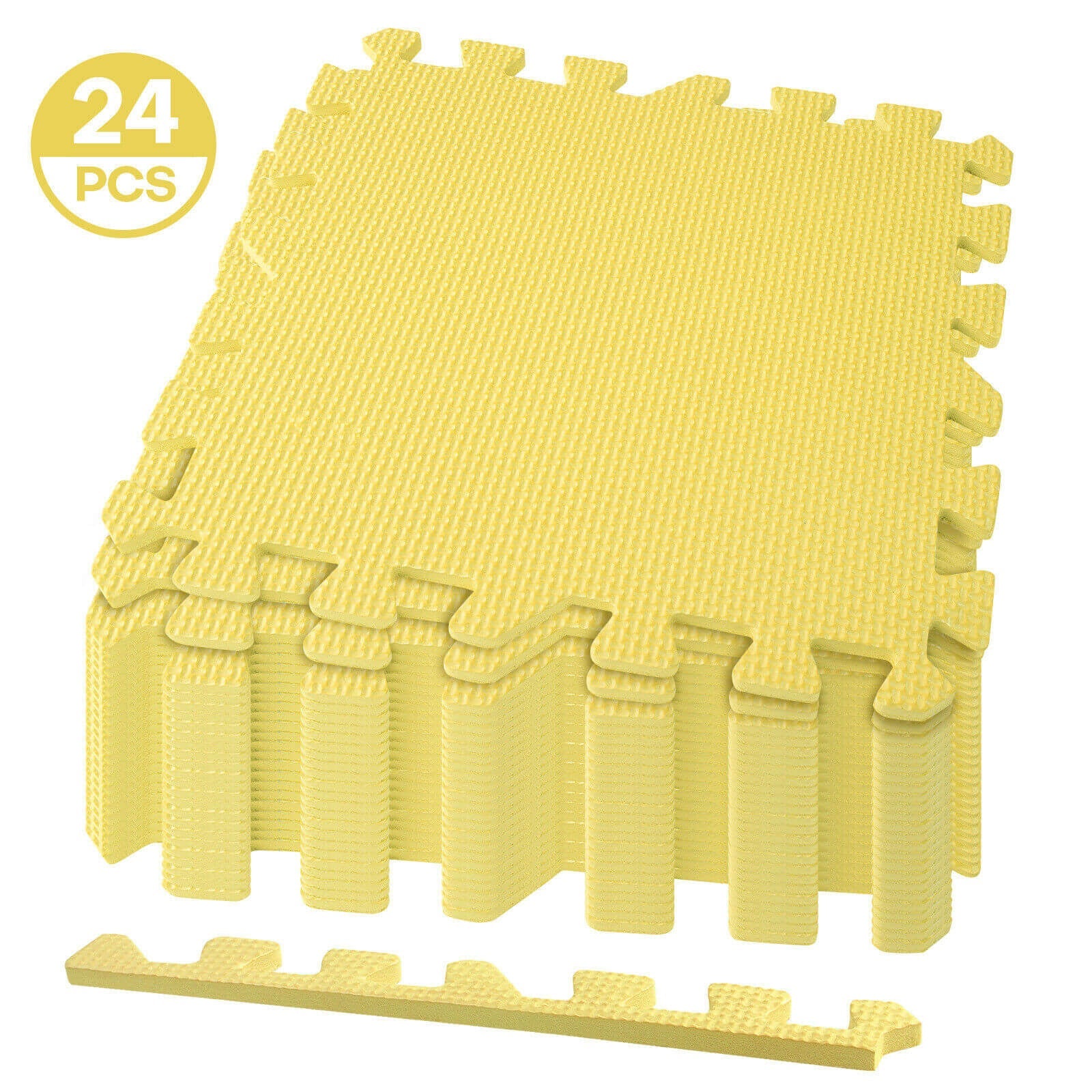 Yellow Floor Exercise Mat - BCBMALL