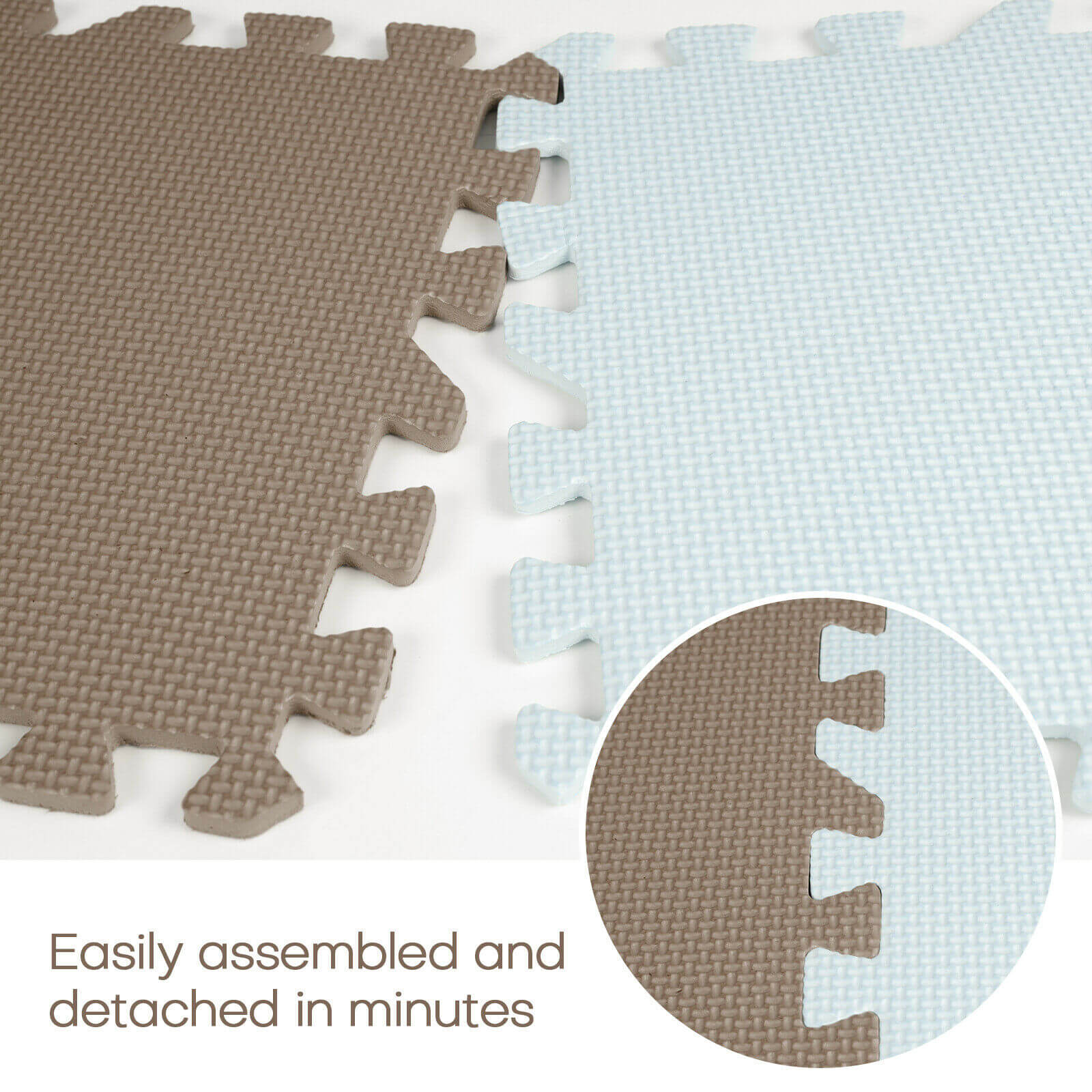 Floor Exercise Mat can easily assembled and detached in minutes - BCBMALL