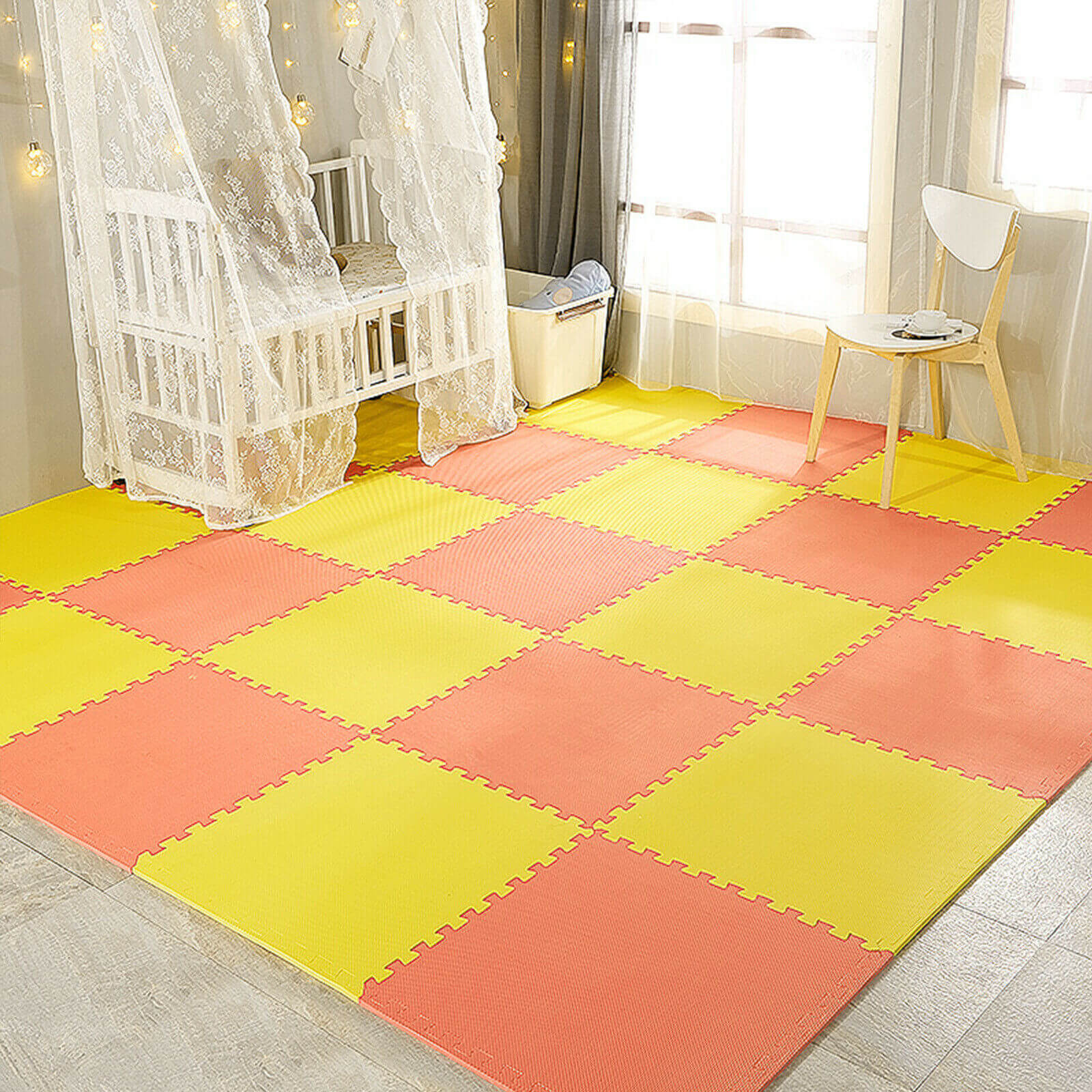 Orange and Yellow Floor Exercise Mat - BCBMALL