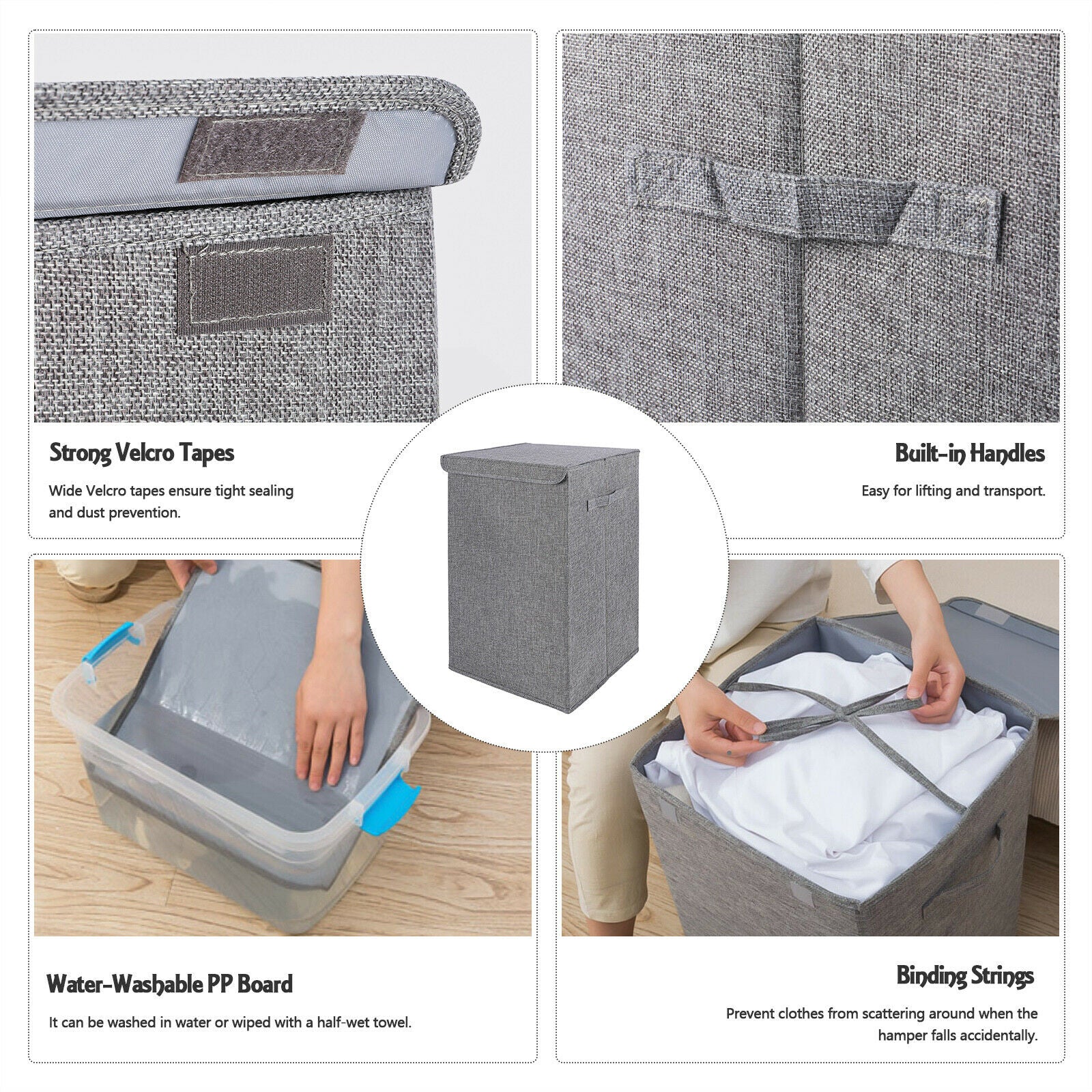 features of Foldable Laundry Basket, 65L/100L